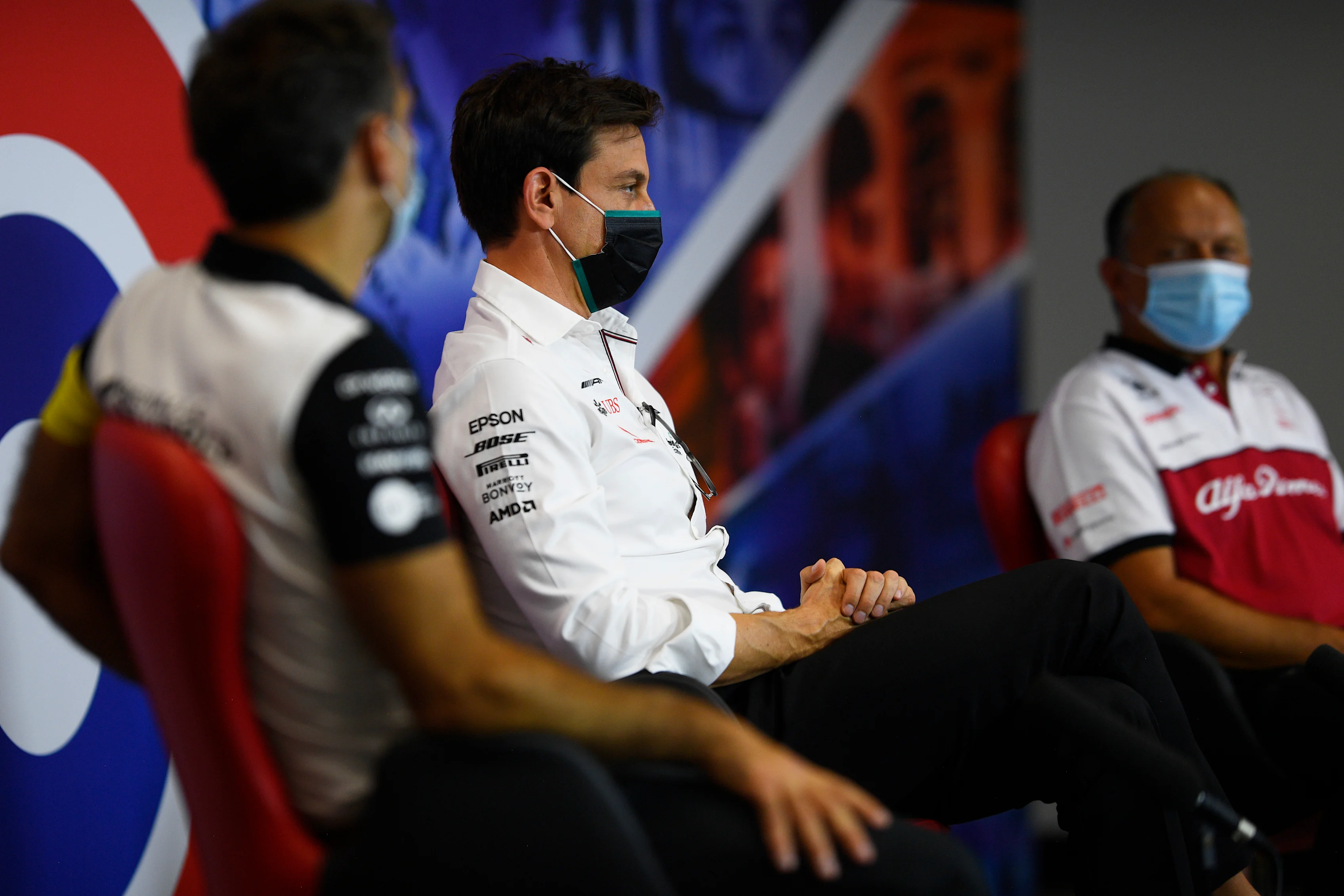 NORTHAMPTON, ENGLAND - AUGUST 07: Mercedes GP Executive Director Toto Wolff talks in the Team