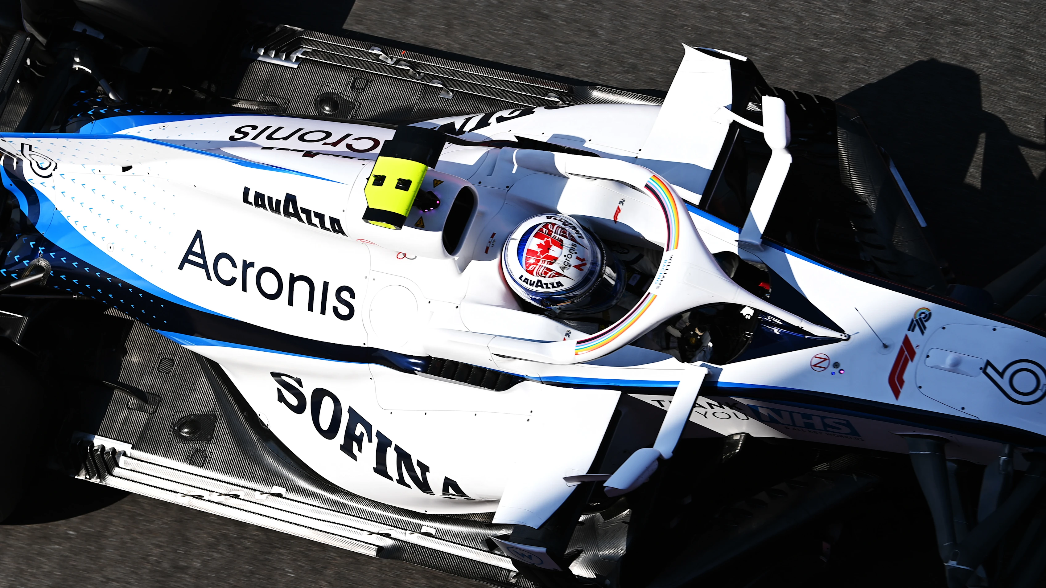 NORTHAMPTON, ENGLAND - AUGUST 08: Nicholas Latifi of Canada driving the (6) Williams Racing FW43