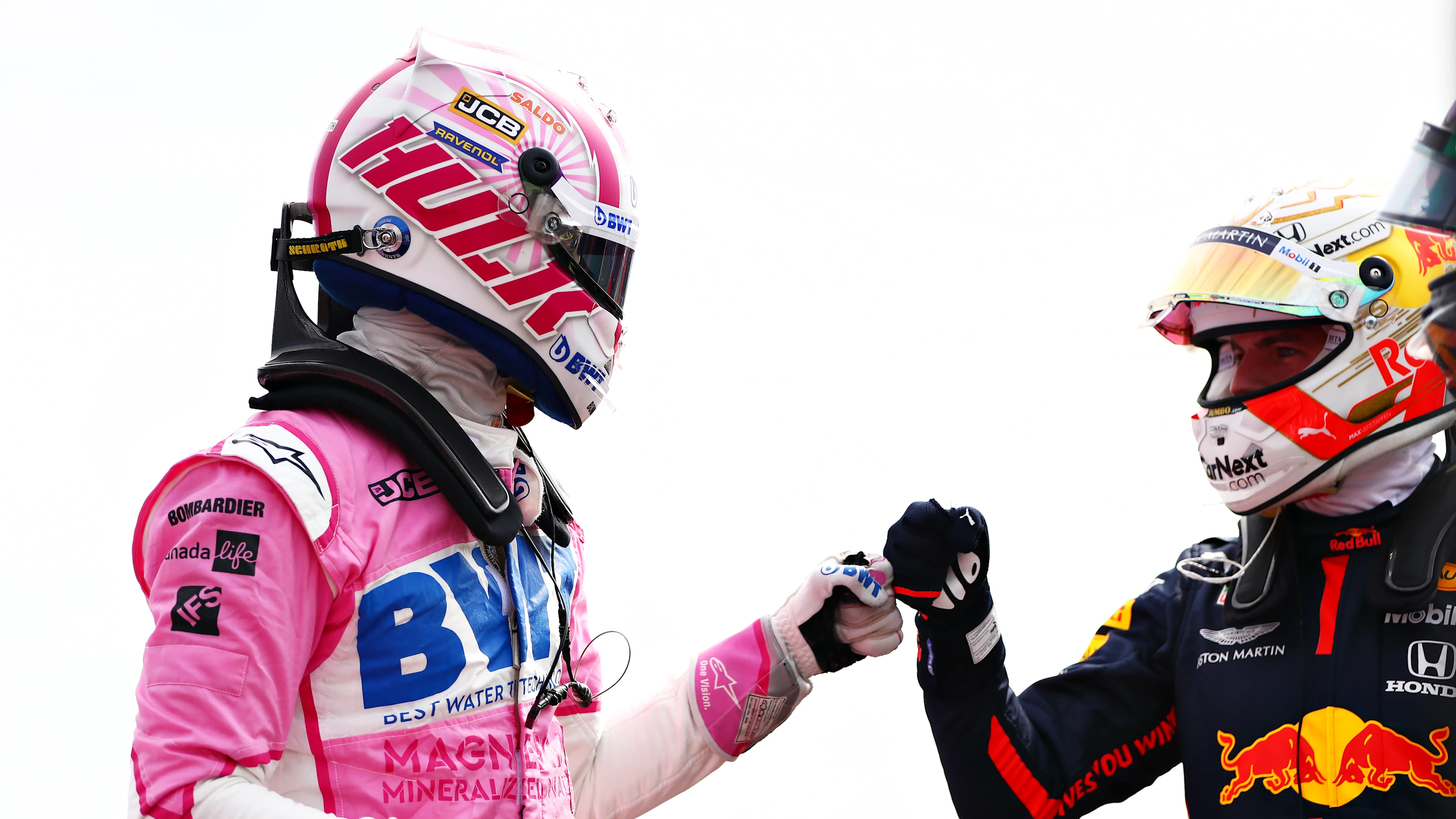 NORTHAMPTON, ENGLAND - AUGUST 08: Third place qualifier Nico Hulkenberg of Germany and Racing Point