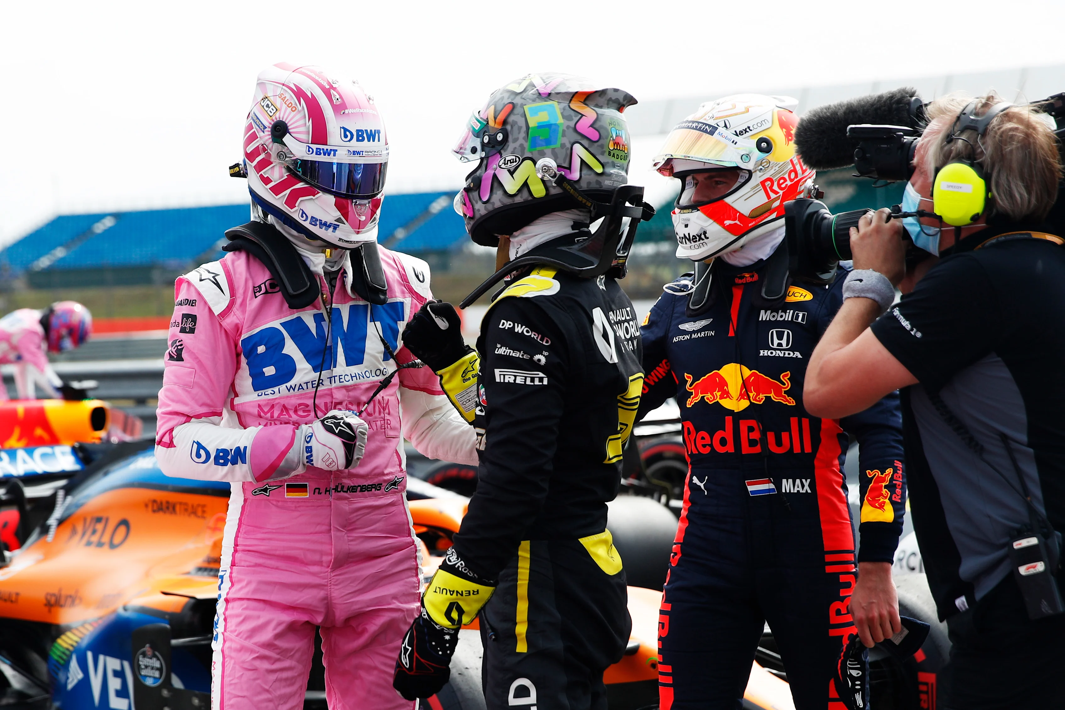 NORTHAMPTON, ENGLAND - AUGUST 08: Third placed qualifier Nico Hulkenberg of Germany and Racing