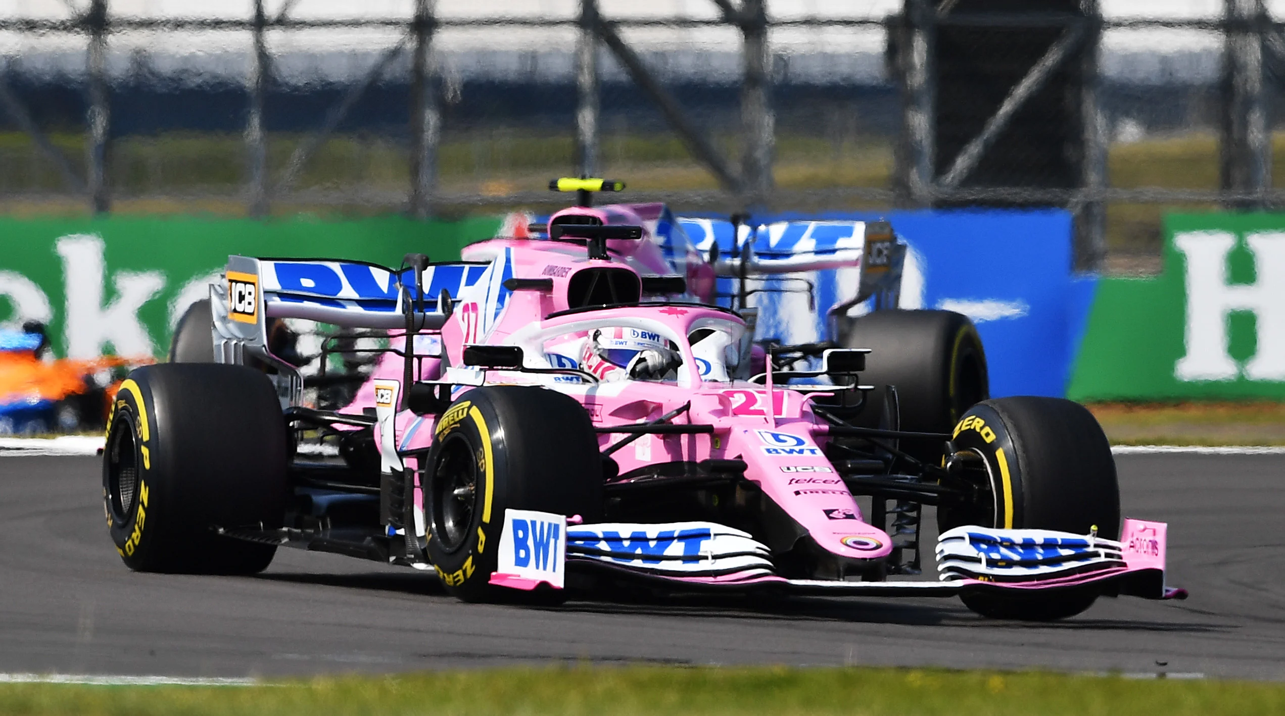 NORTHAMPTON, ENGLAND - AUGUST 09: Nico Hulkenberg of Germany driving the (27) Racing Point RP20