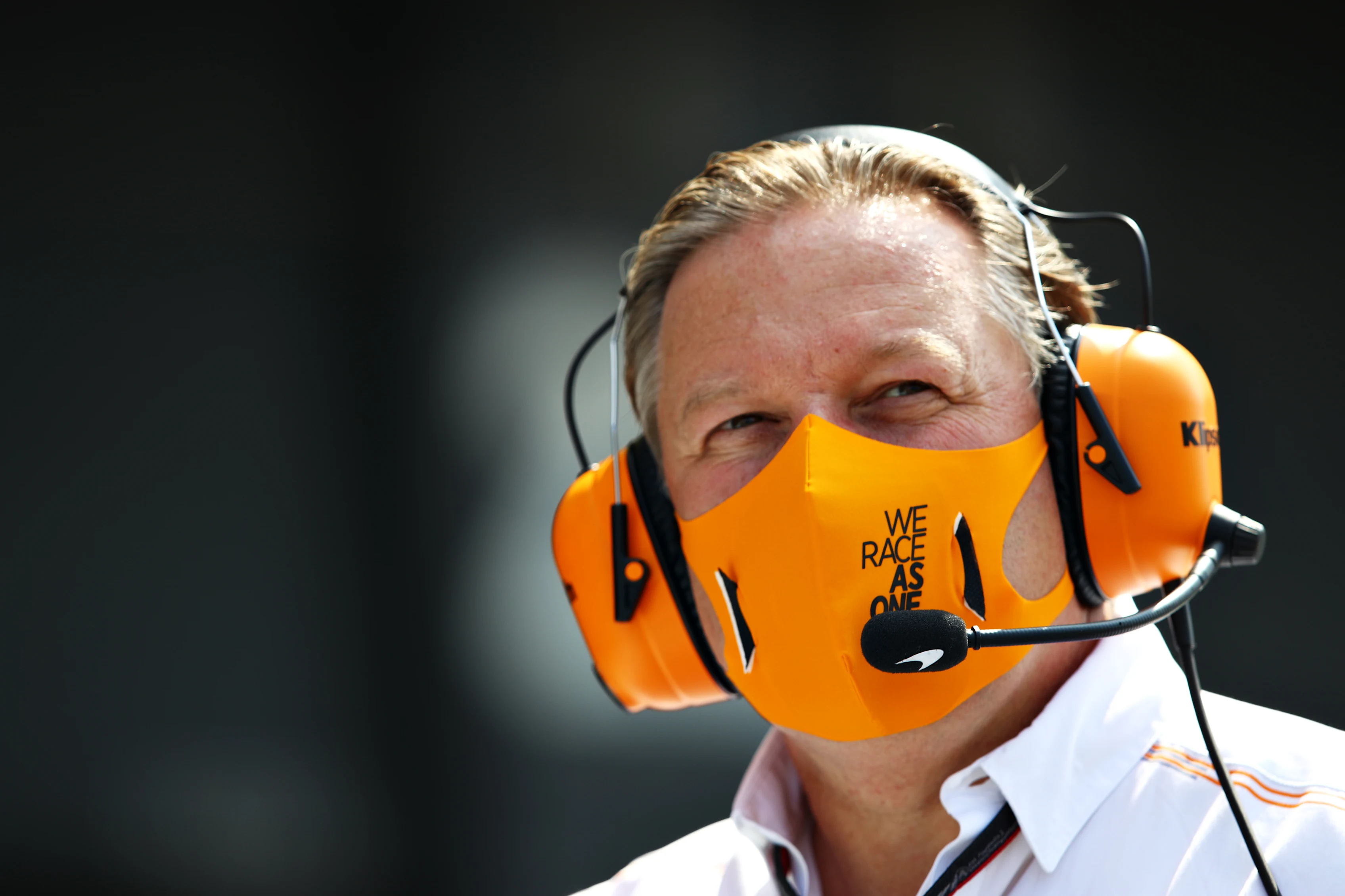 NORTHAMPTON, ENGLAND - AUGUST 09: McLaren Chief Executive Officer Zak Brown walks in the Pitlane