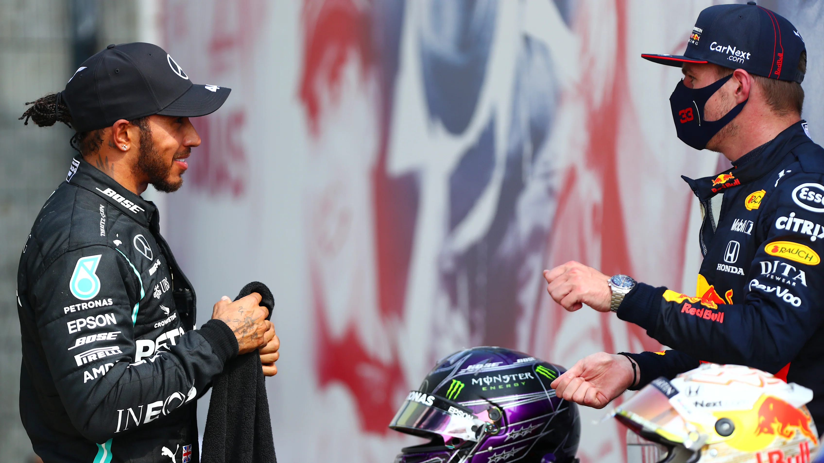 NORTHAMPTON, ENGLAND - AUGUST 09: Race winner Max Verstappen of Netherlands and Red Bull Racing and