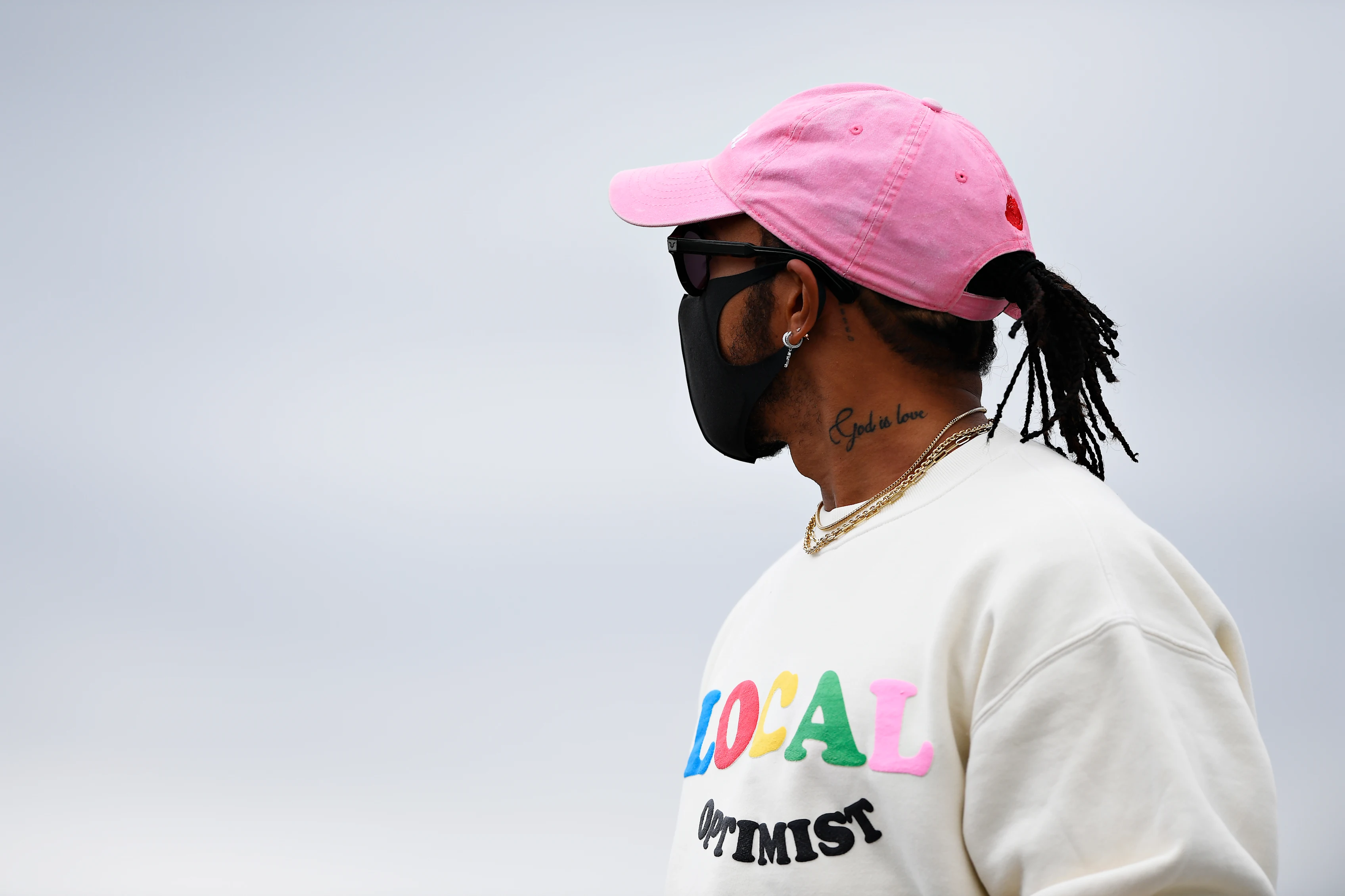 NORTHAMPTON, ENGLAND - AUGUST 06: Lewis Hamilton of Great Britain and Mercedes GP arrives in the