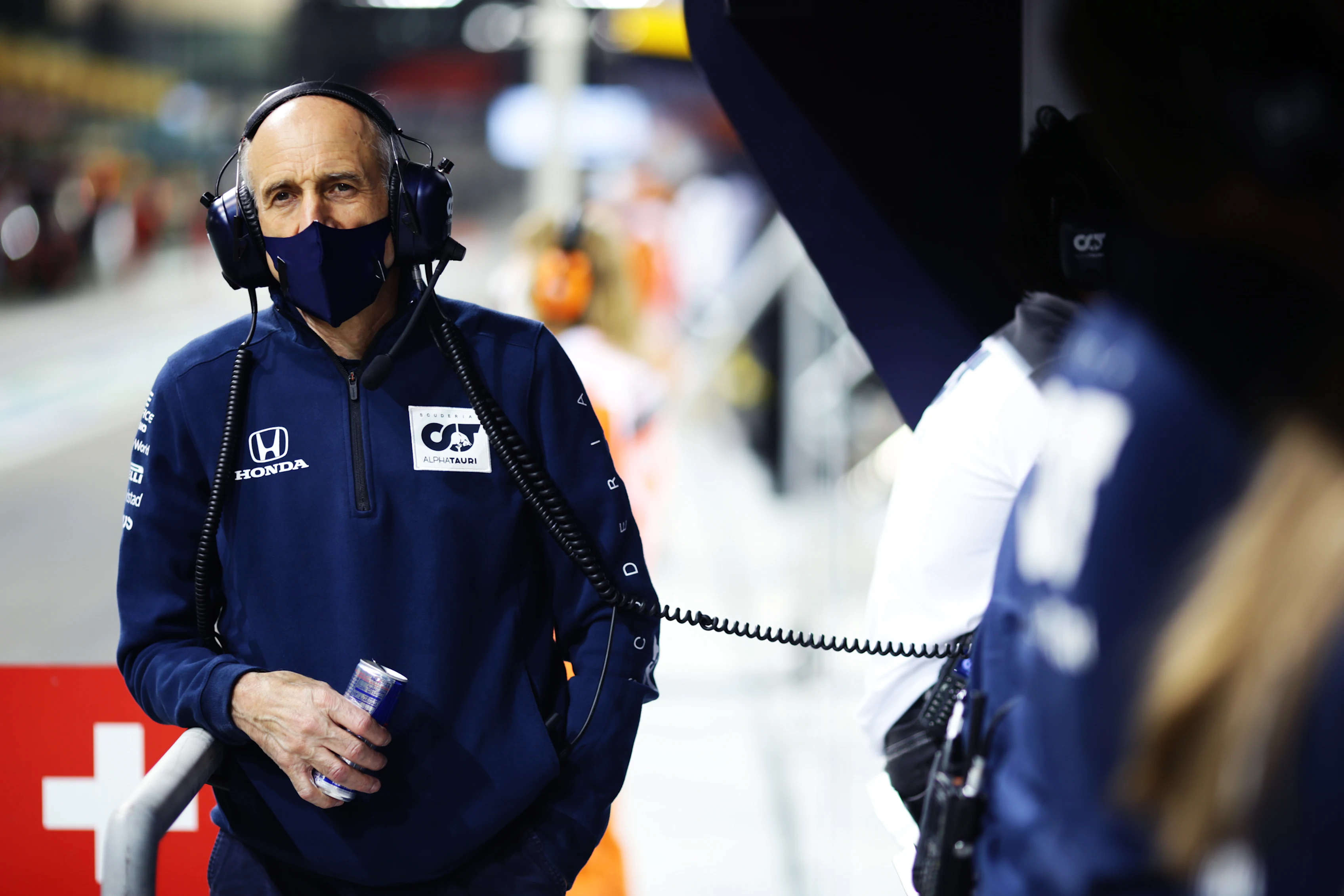 ABU DHABI, UNITED ARAB EMIRATES - DECEMBER 11: Scuderia AlphaTauri Team Principal Franz Tost looks