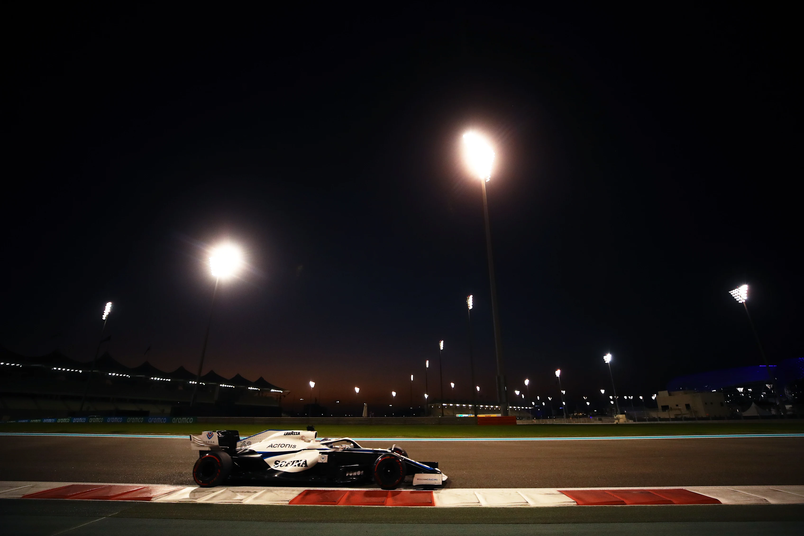ABU DHABI, UNITED ARAB EMIRATES - DECEMBER 11: George Russell of Great Britain driving the (63)