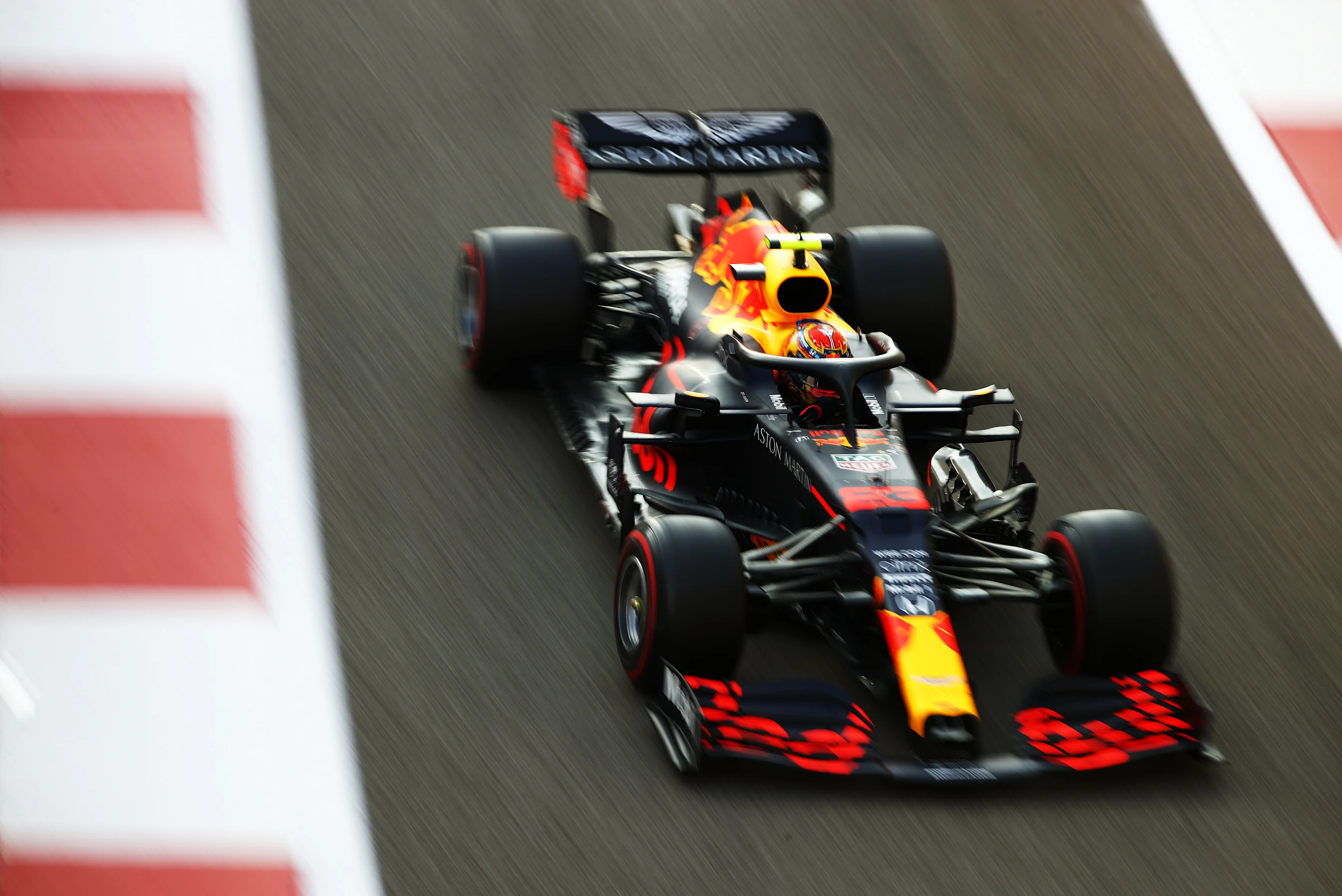 ABU DHABI, UNITED ARAB EMIRATES - DECEMBER 13: Alexander Albon of Thailand driving the (23) Aston