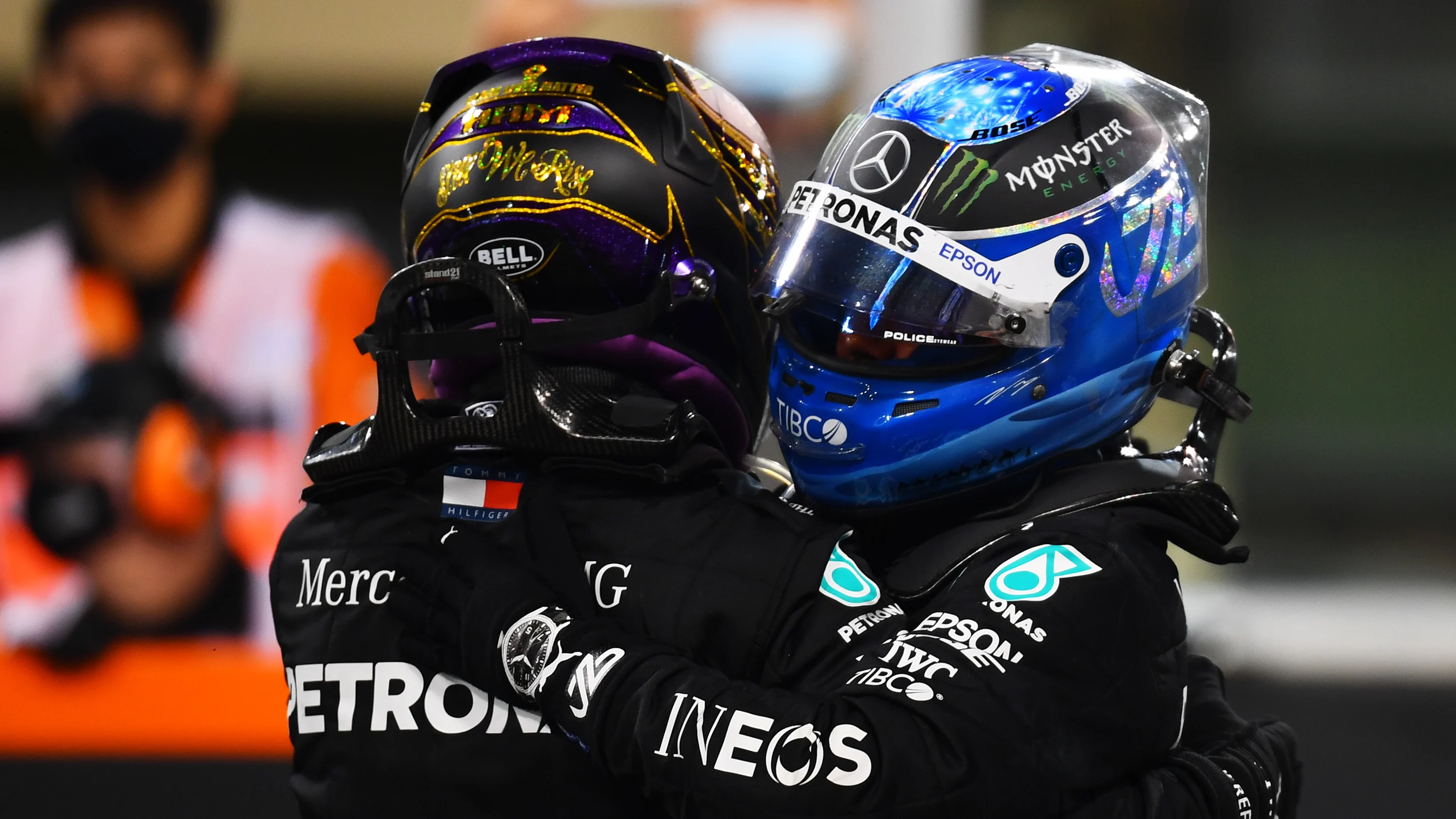 ABU DHABI, UNITED ARAB EMIRATES - DECEMBER 13: Second placed Valtteri Bottas of Finland and