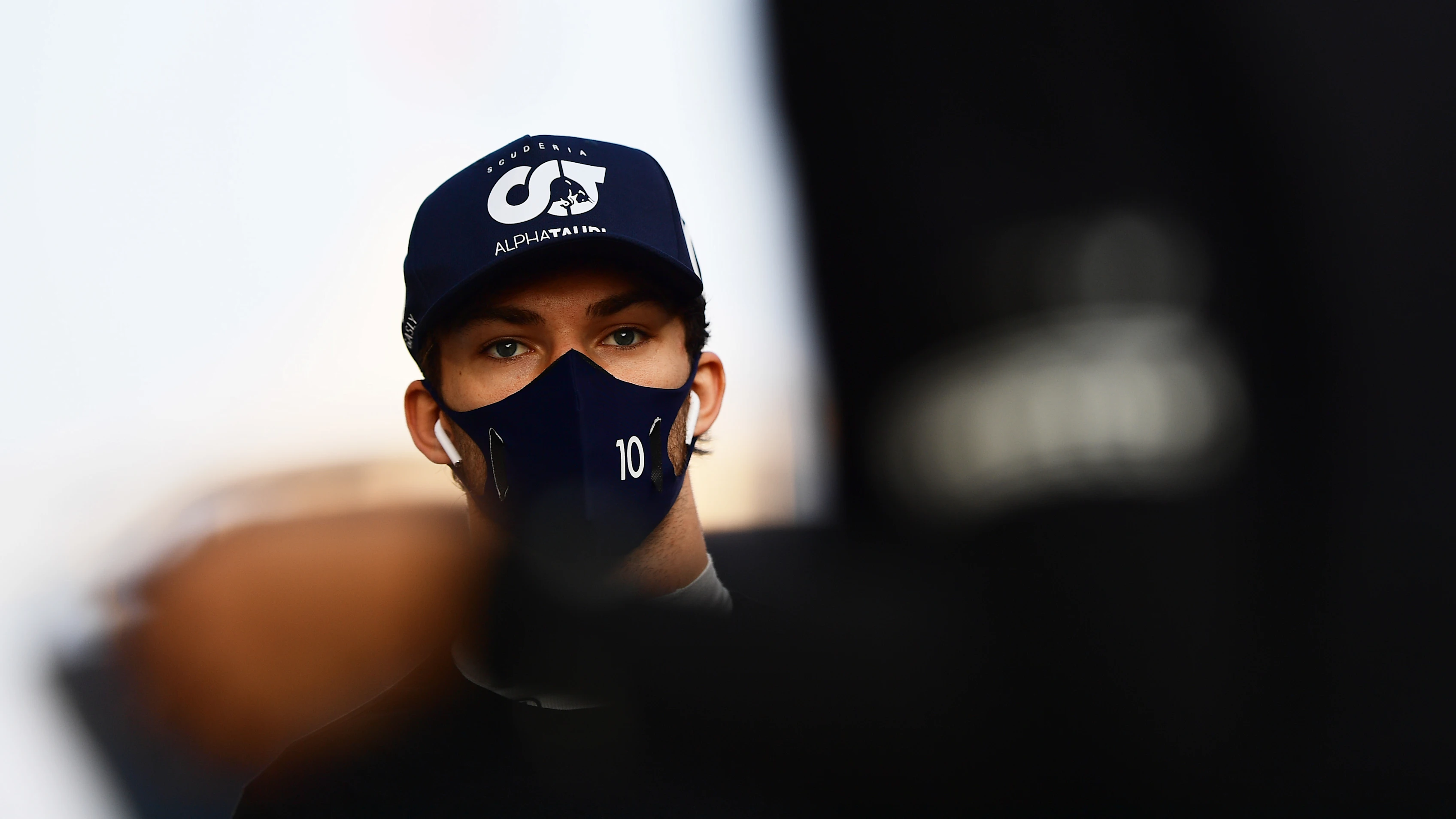 ABU DHABI, UNITED ARAB EMIRATES - DECEMBER 13: Pierre Gasly of France and Scuderia AlphaTauri looks