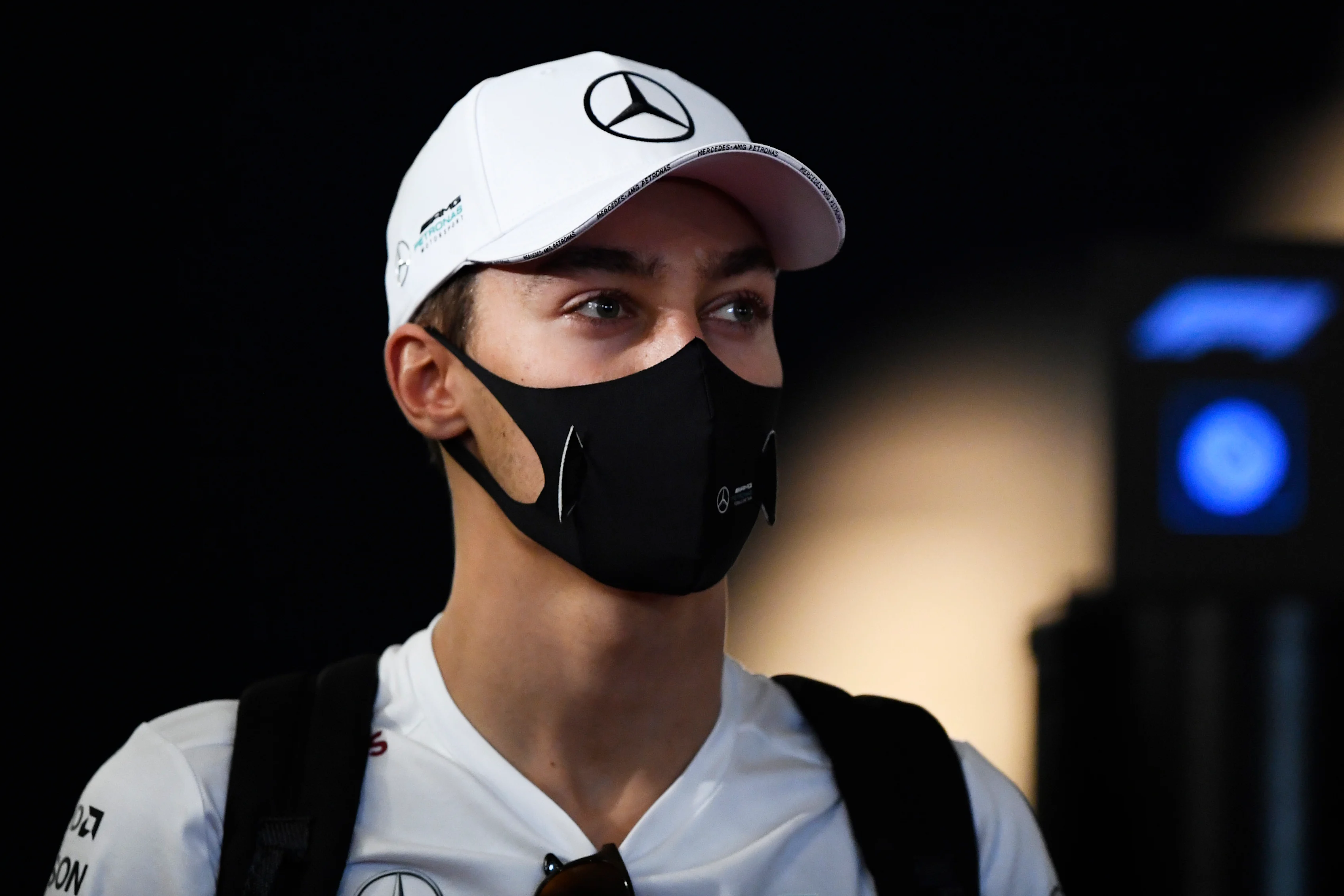ABU DHABI, UNITED ARAB EMIRATES - DECEMBER 10: George Russell of Great Britain and Mercedes GP