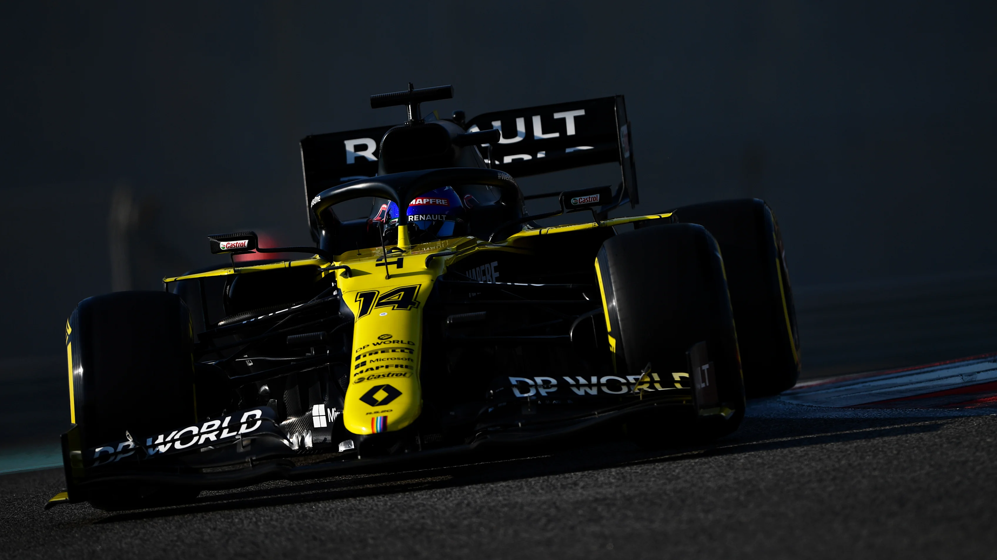 ABU DHABI, UNITED ARAB EMIRATES - DECEMBER 15: Fernando Alonso of Spain driving the Renault Sport