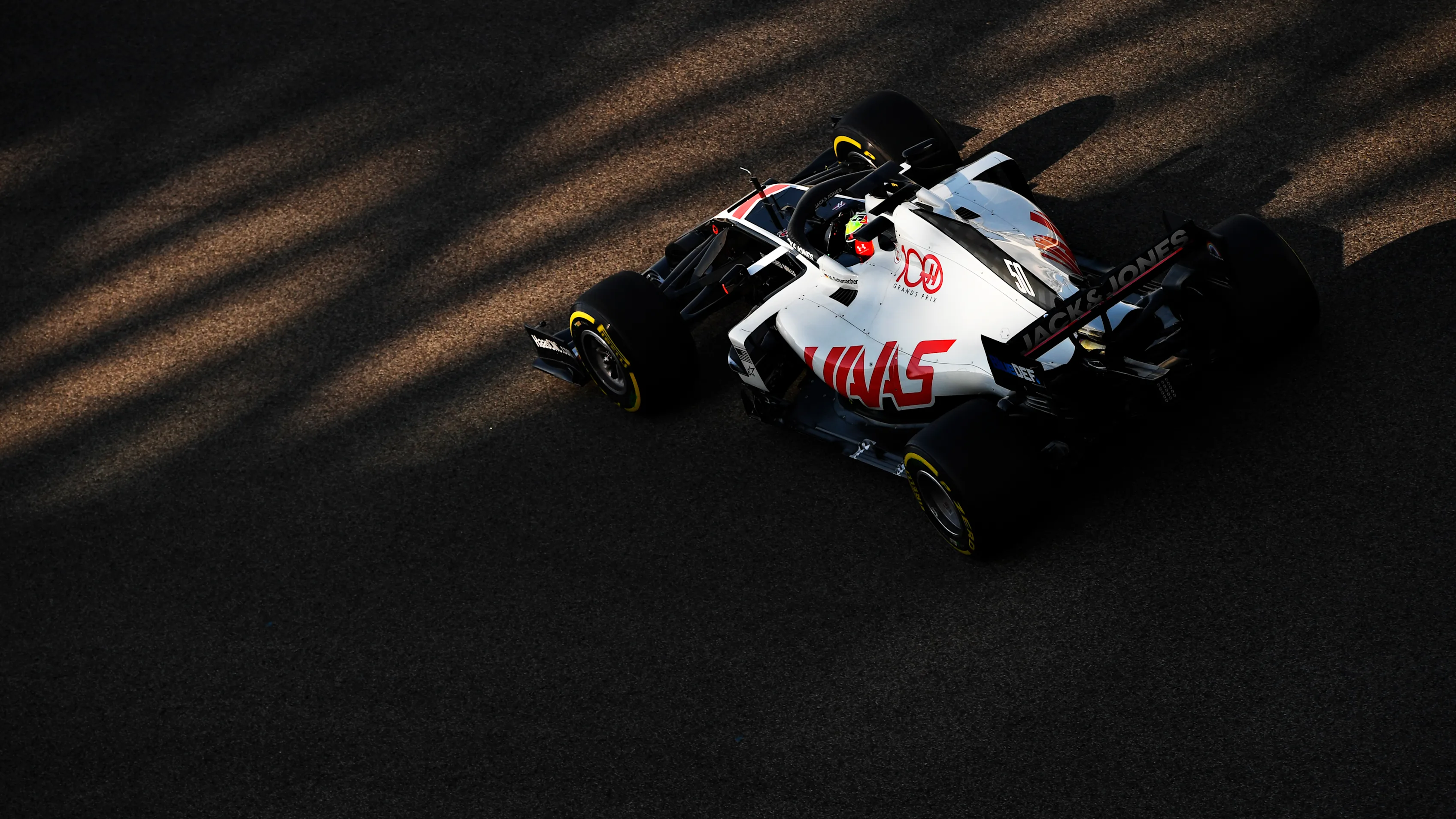 ABU DHABI, UNITED ARAB EMIRATES - DECEMBER 15: Mick Schumacher of Germany driving the Haas F1 Team