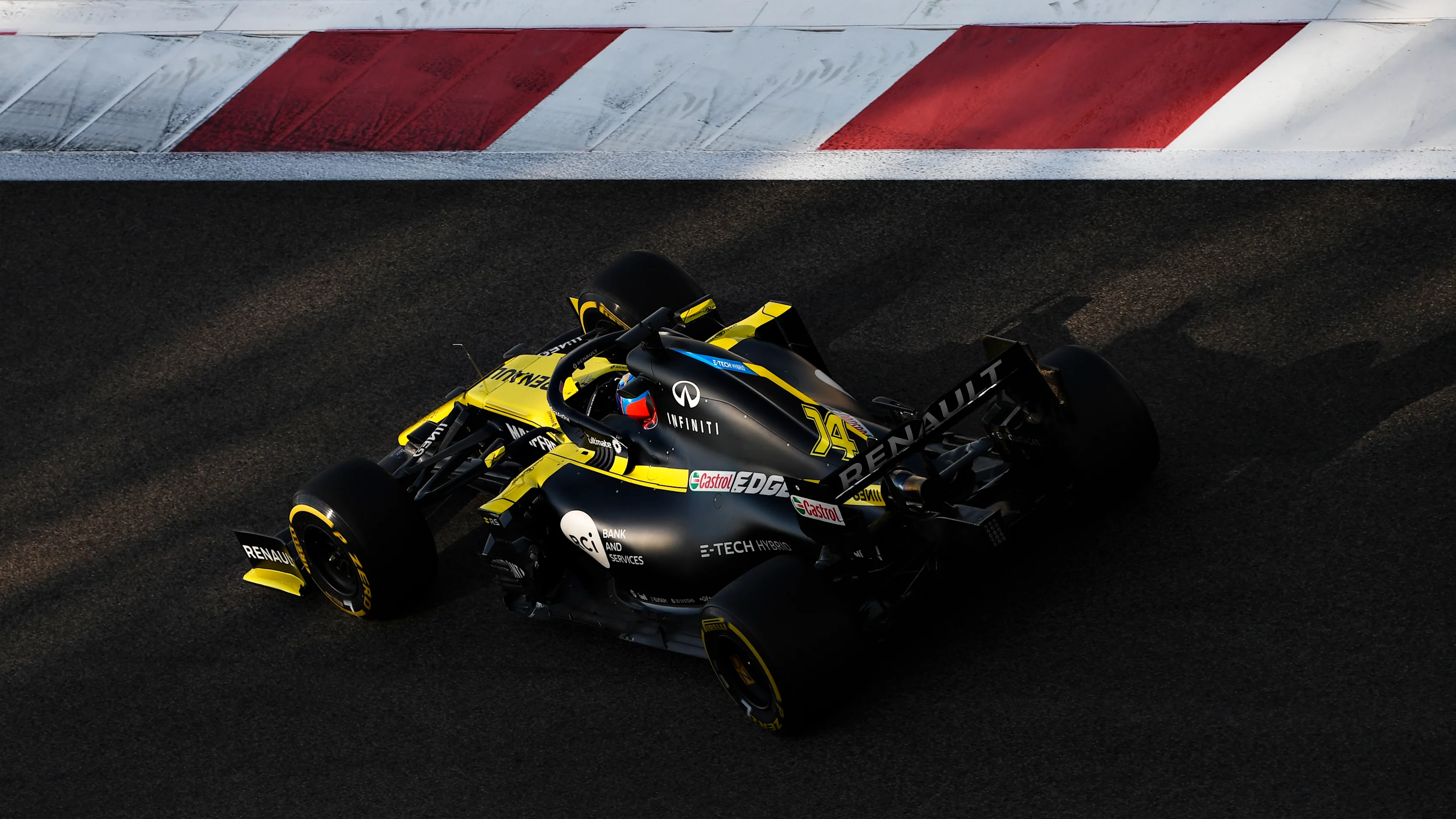 ABU DHABI, UNITED ARAB EMIRATES - DECEMBER 15: Fernando Alonso of Spain driving the Renault Sport