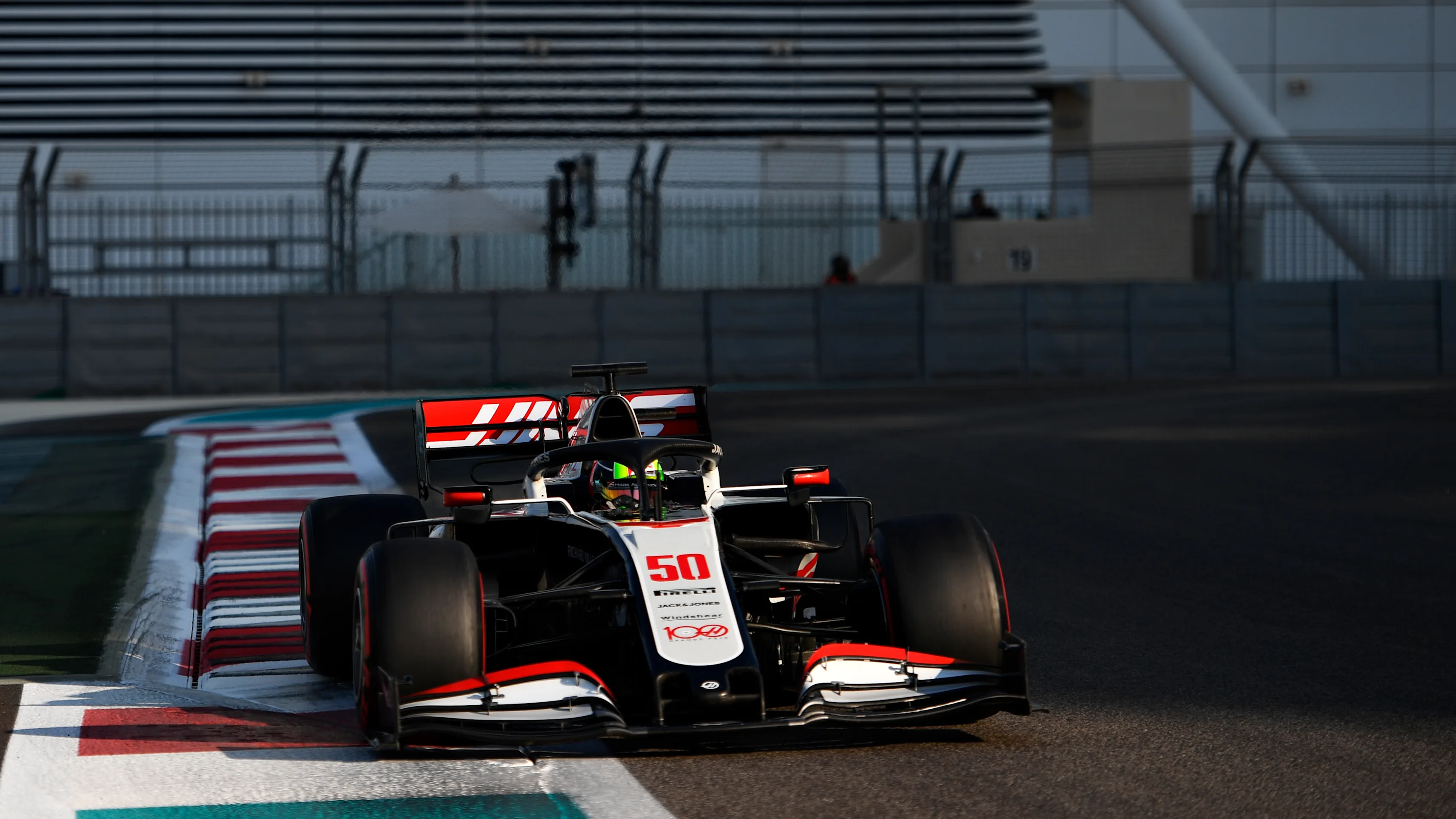 ABU DHABI, UNITED ARAB EMIRATES - DECEMBER 15: Mick Schumacher of Germany driving the Haas F1 Team