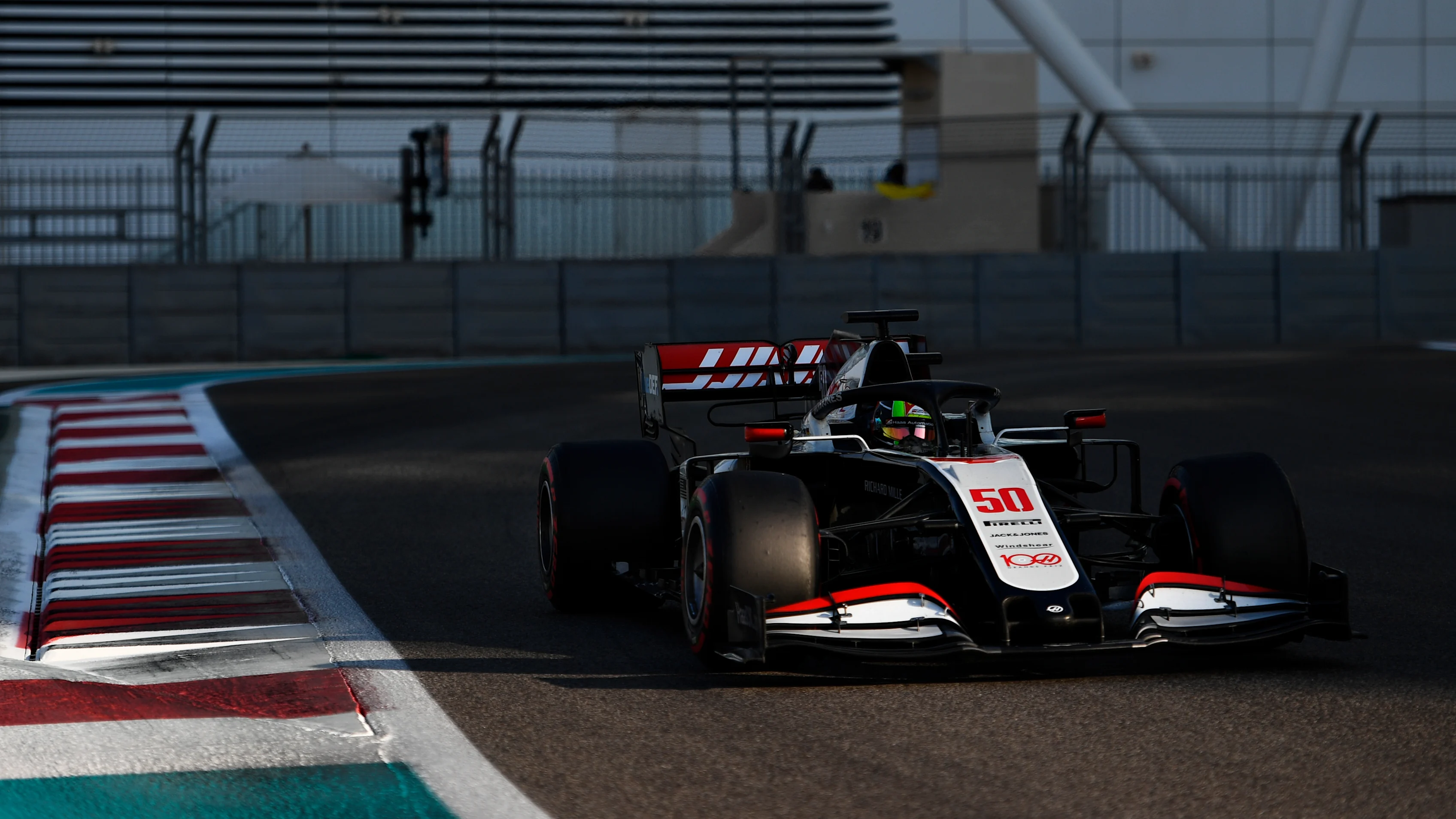 ABU DHABI, UNITED ARAB EMIRATES - DECEMBER 15: Mick Schumacher of Germany driving the Haas F1 Team