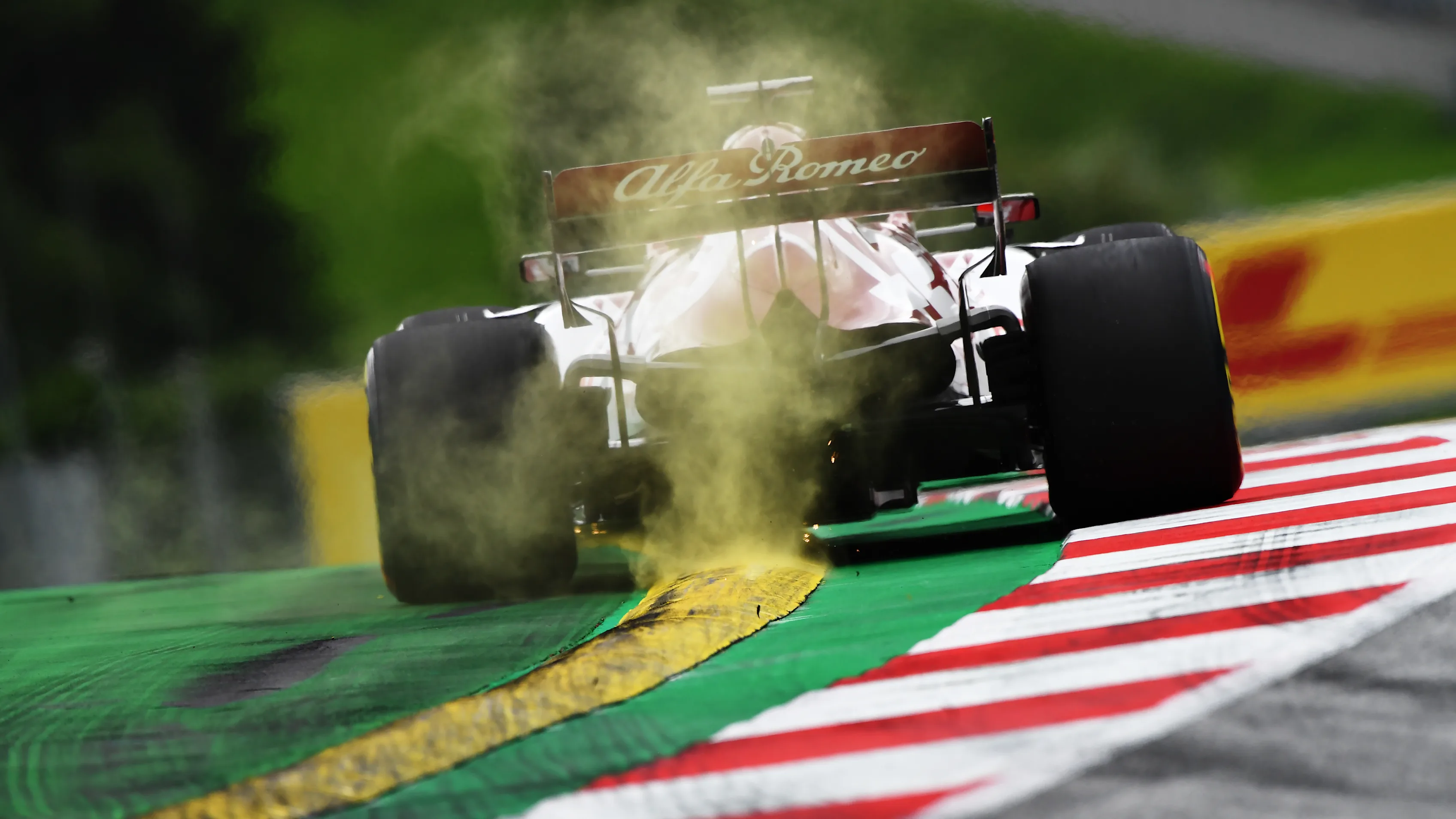 SPIELBERG, AUSTRIA - JULY 03: Kimi Raikkonen of Finland driving the (7) Alfa Romeo Racing C39 Ferrari on track during practice for the F1 Grand Prix of Austria at Red Bull Ring on July 03, 2020 in Spielberg, Austria. (Photo by Mario Renzi - Formula 1/Formula 1 via Getty Images)