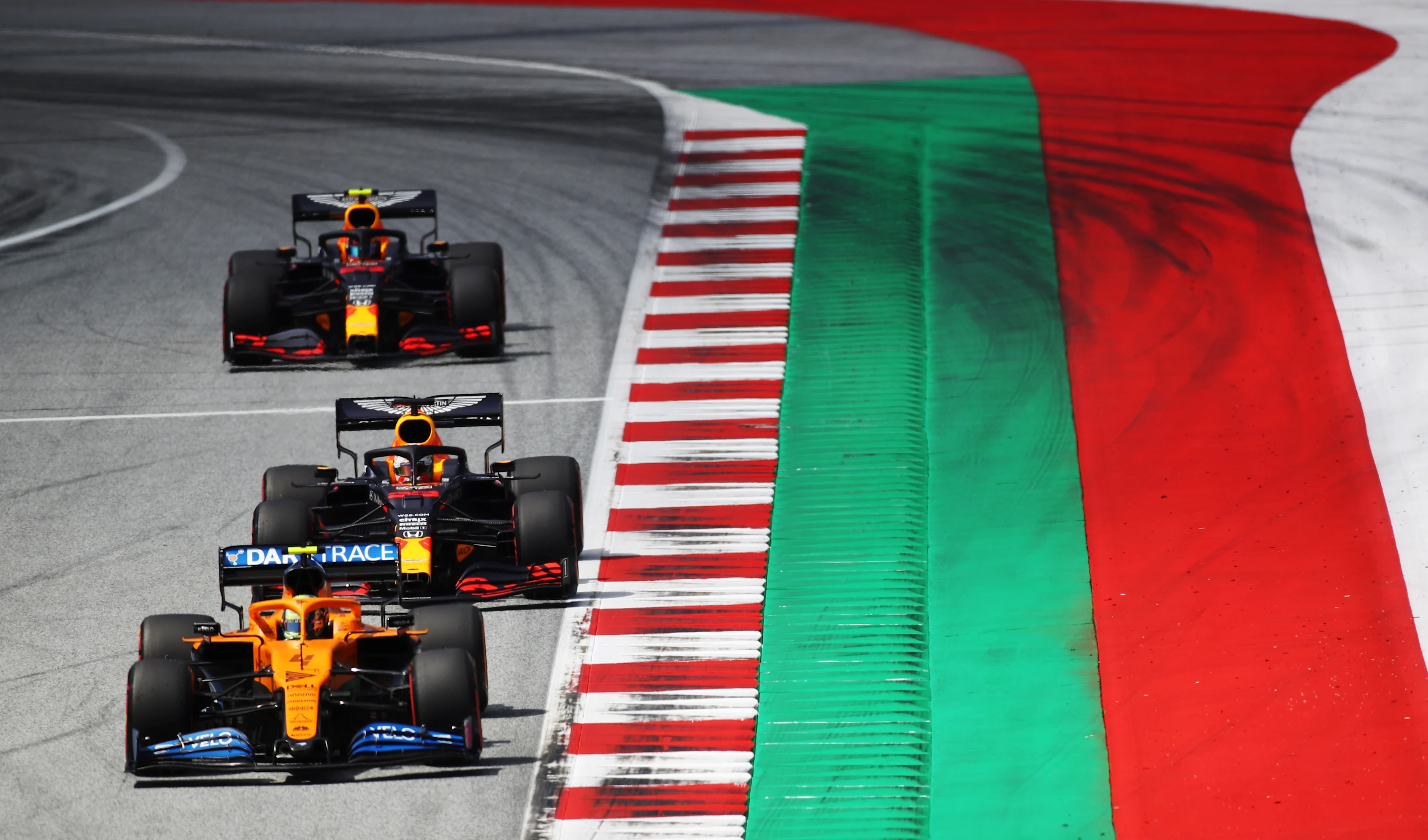 SPIELBERG, AUSTRIA - JULY 04: Lando Norris of Great Britain driving the (4) McLaren F1 Team MCL35