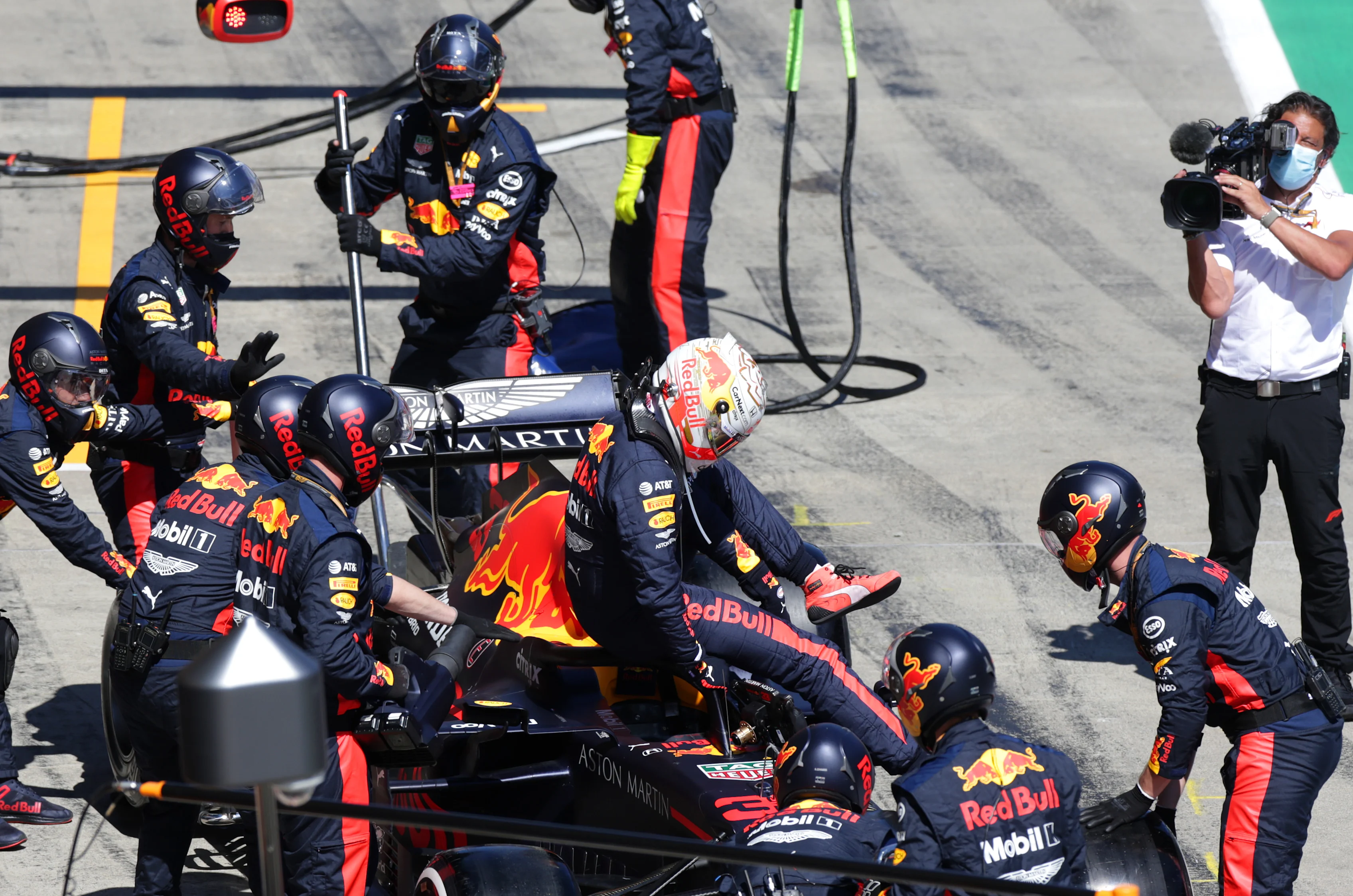 SPIELBERG, AUSTRIA - JULY 05: Max Verstappen of the Netherlands driving the (33) Aston Martin Red