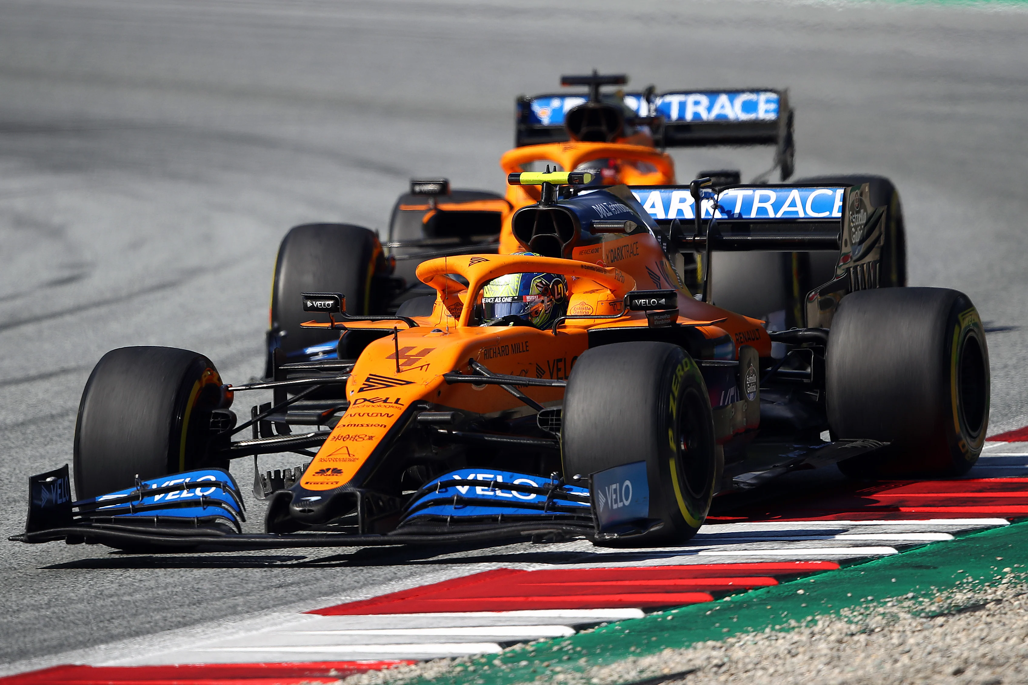 SPIELBERG, AUSTRIA - JULY 05: Lando Norris of Great Britain driving the (4) McLaren F1 Team MCL35