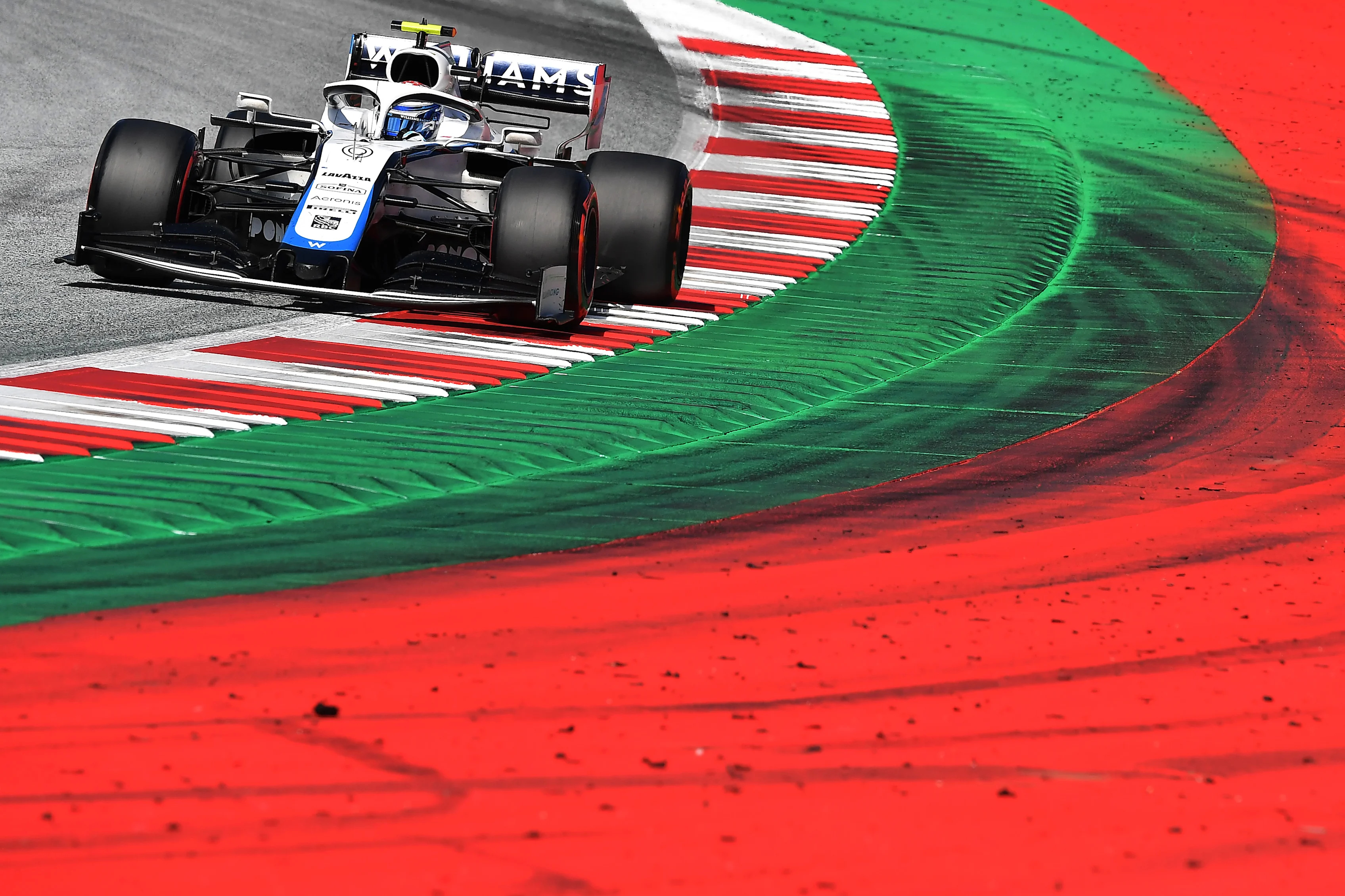 SPIELBERG, AUSTRIA - JULY 05:  Nicholas Latifi of Canada driving the (6) Williams Racing FW43