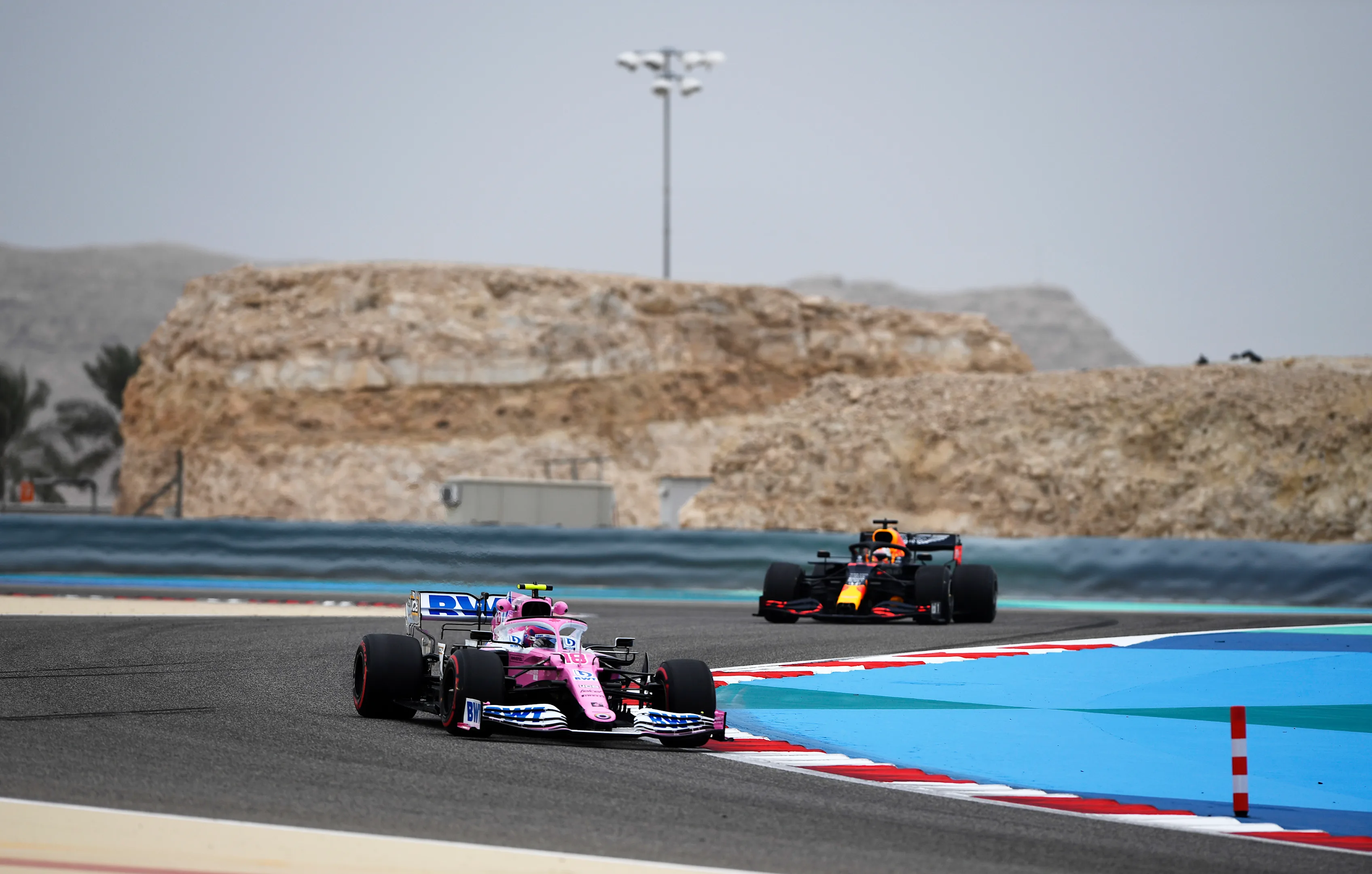 BAHRAIN, BAHRAIN - NOVEMBER 27: Lance Stroll of Canada driving the (18) Racing Point RP20 Mercedes
