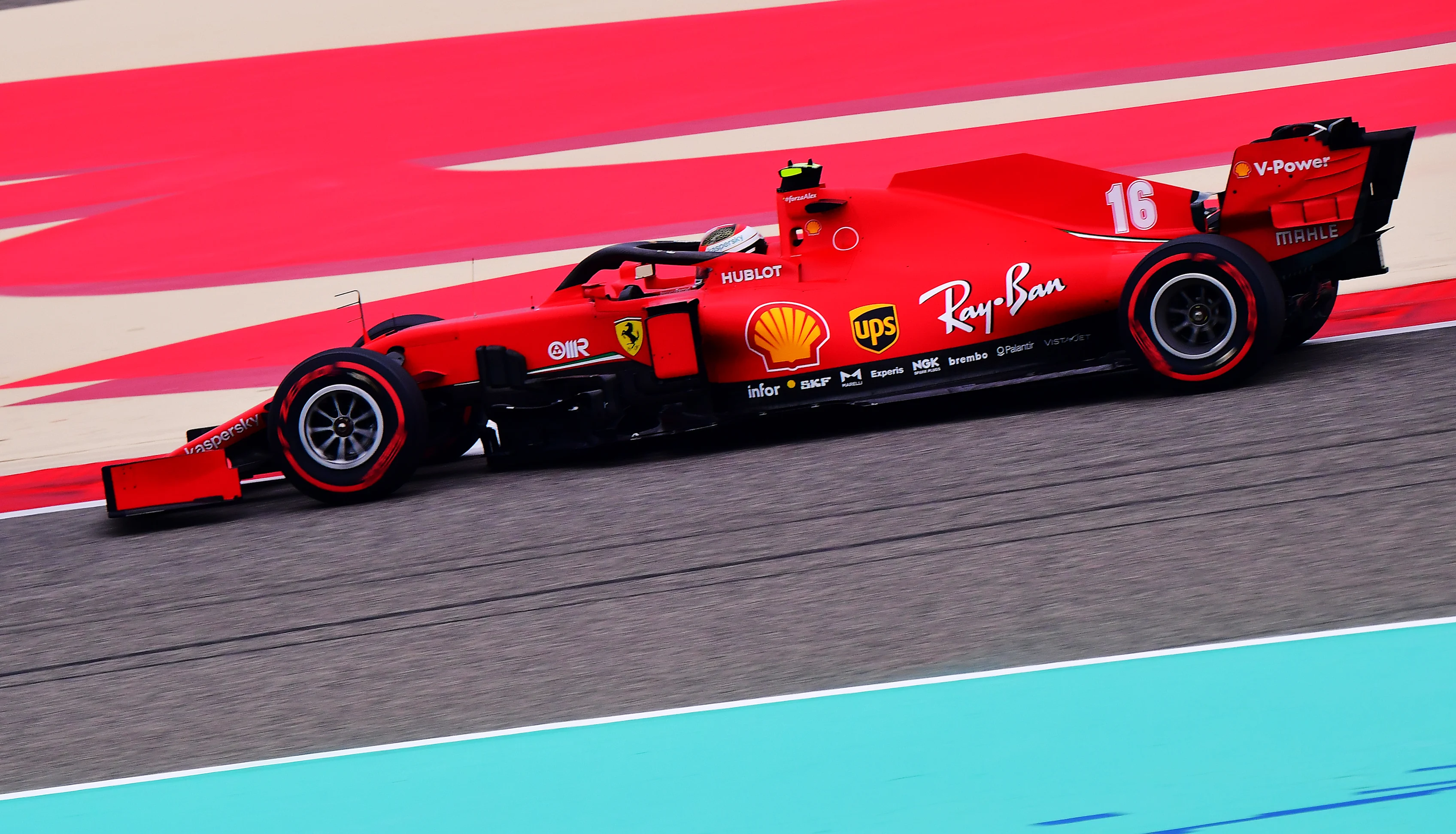 BAHRAIN, BAHRAIN - NOVEMBER 27: Charles Leclerc of Monaco driving the (16) Scuderia Ferrari SF1000 on track during practice ahead of the F1 Grand Prix of Bahrain at Bahrain International Circuit on November 27, 2020 in Bahrain, Bahrain. (Photo by Giuseppe Cacace - Pool/Getty Images)