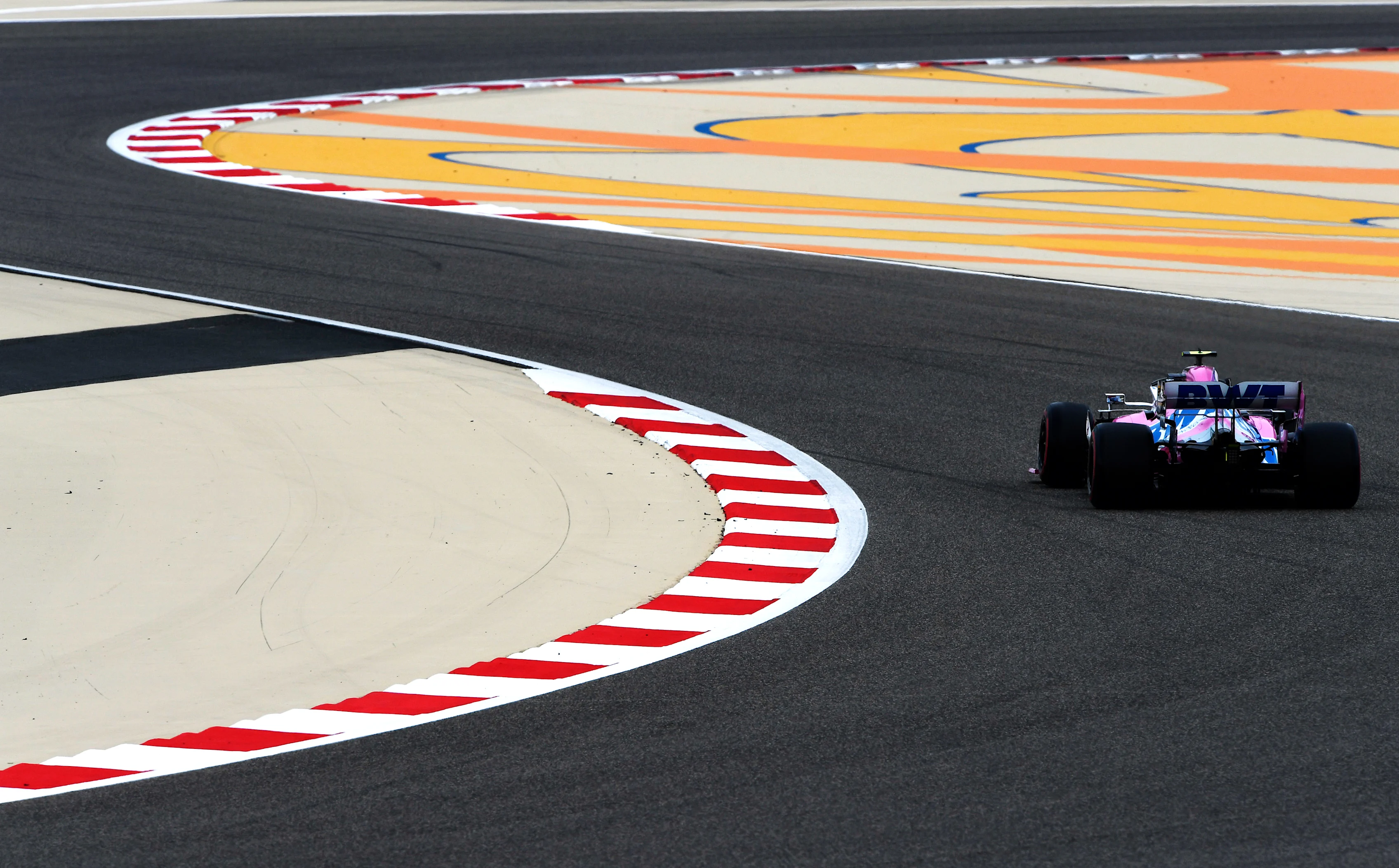 BAHRAIN, BAHRAIN - NOVEMBER 28: Lance Stroll of Canada driving the (18) Racing Point RP20 Mercedes on track during final practice ahead of the F1 Grand Prix of Bahrain at Bahrain International Circuit on November 28, 2020 in Bahrain, Bahrain. (Photo by Rudy Carezzevoli/Getty Images)