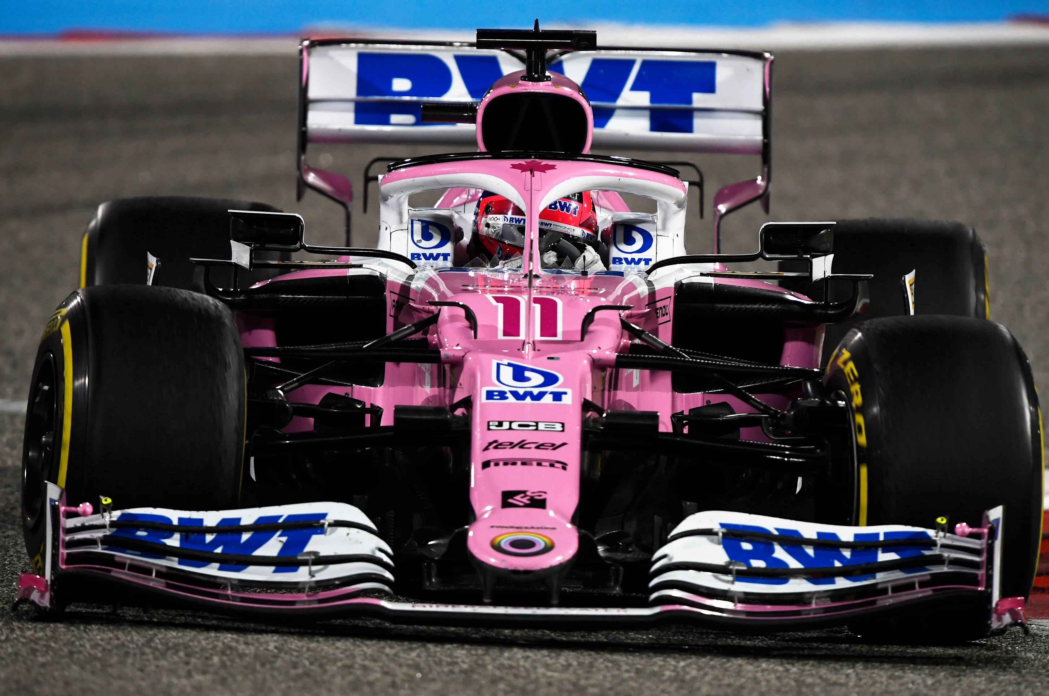 BAHRAIN, BAHRAIN - NOVEMBER 29: Sergio Perez of Mexico driving the (11) Racing Point RP20 Mercedes