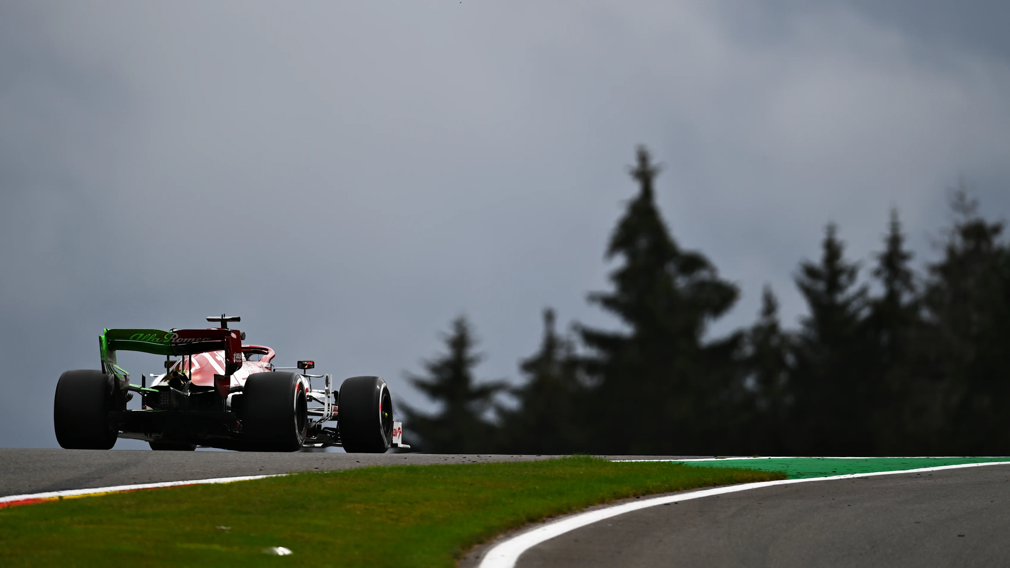SPA, BELGIUM - AUGUST 28: Kimi Raikkonen of Finland driving the (7) Alfa Romeo Racing C39 Ferrari