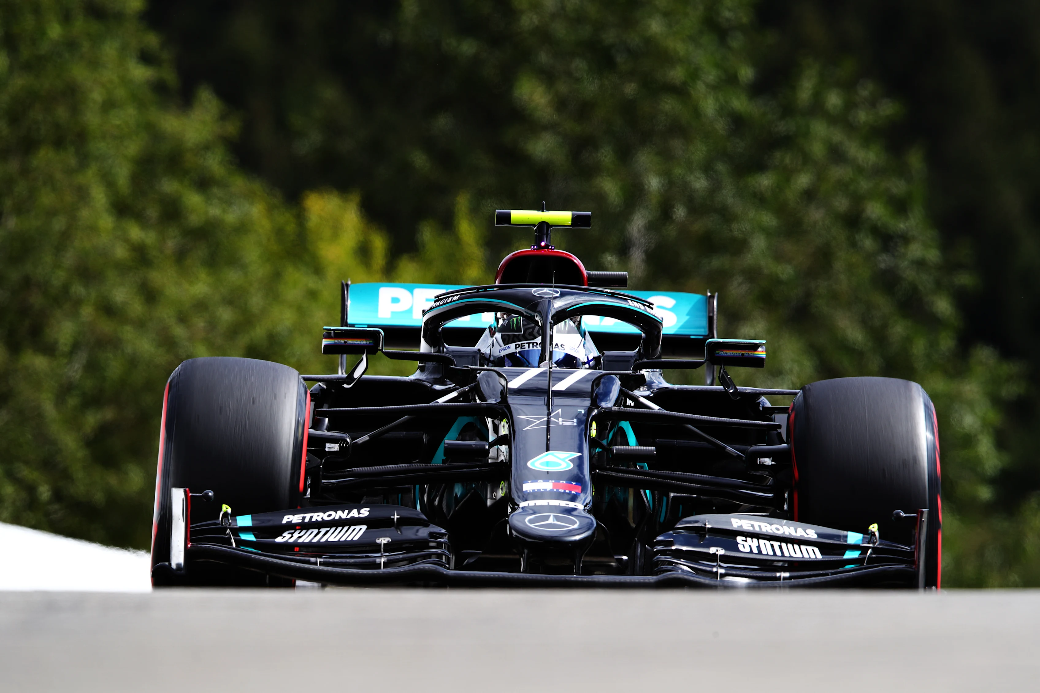 SPA, BELGIUM - AUGUST 29: Valtteri Bottas of Finland driving the (77) Mercedes AMG Petronas F1 Team