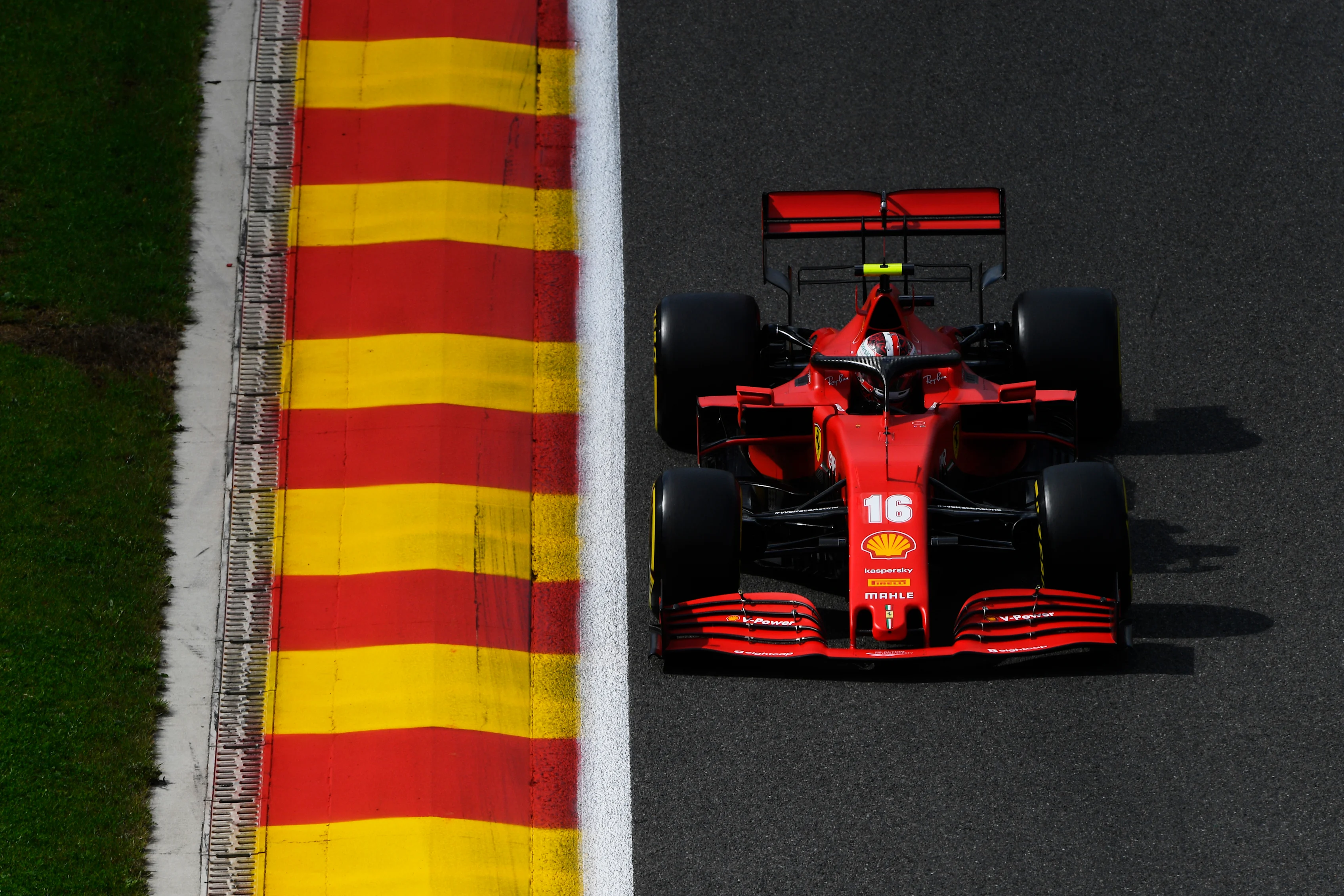 SPA, BELGIUM - AUGUST 29: Charles Leclerc of Monaco driving the (16) Scuderia Ferrari SF1000 on