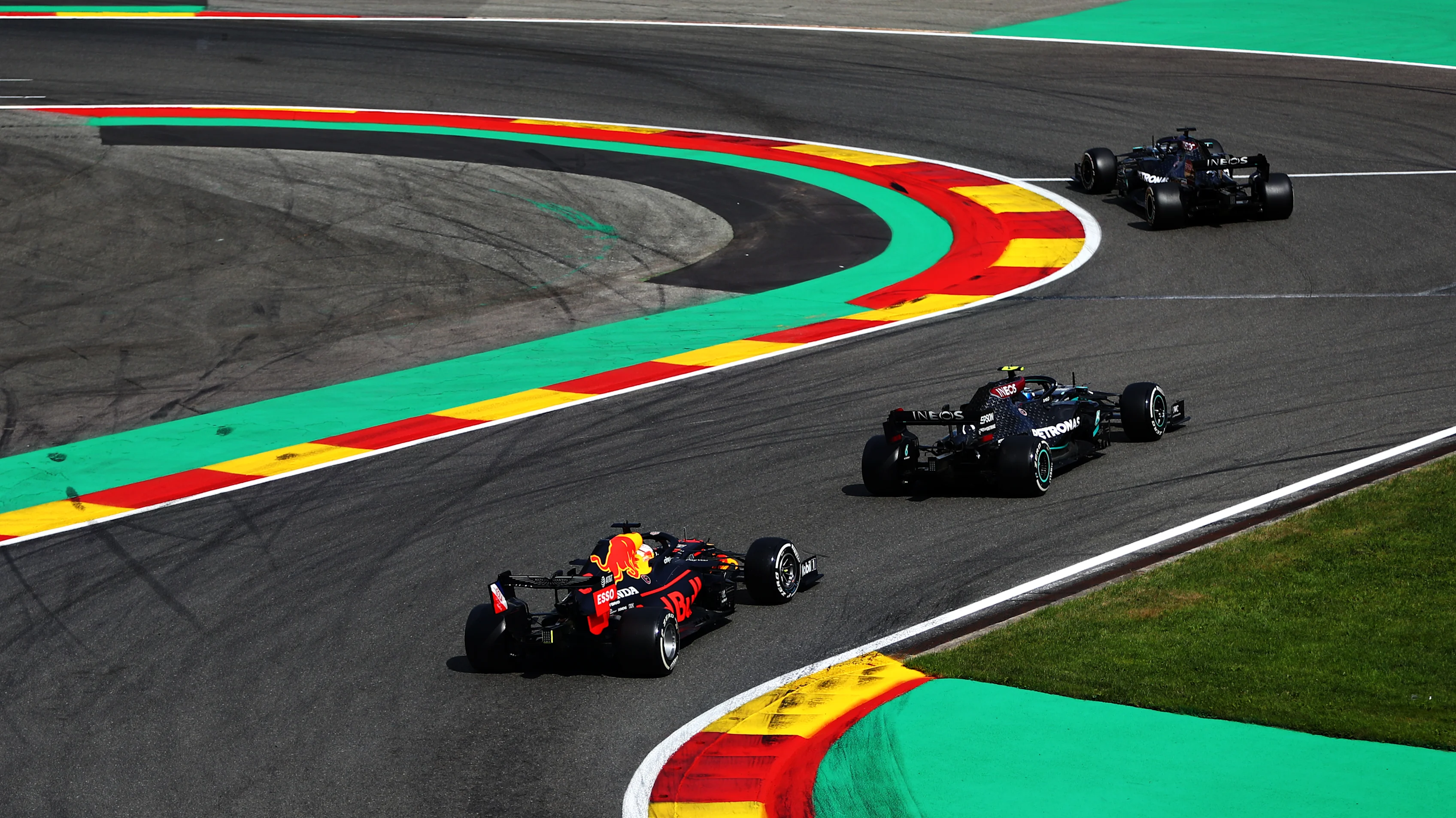 SPA, BELGIUM - AUGUST 30: Lewis Hamilton of Great Britain driving the (44) Mercedes AMG Petronas F1