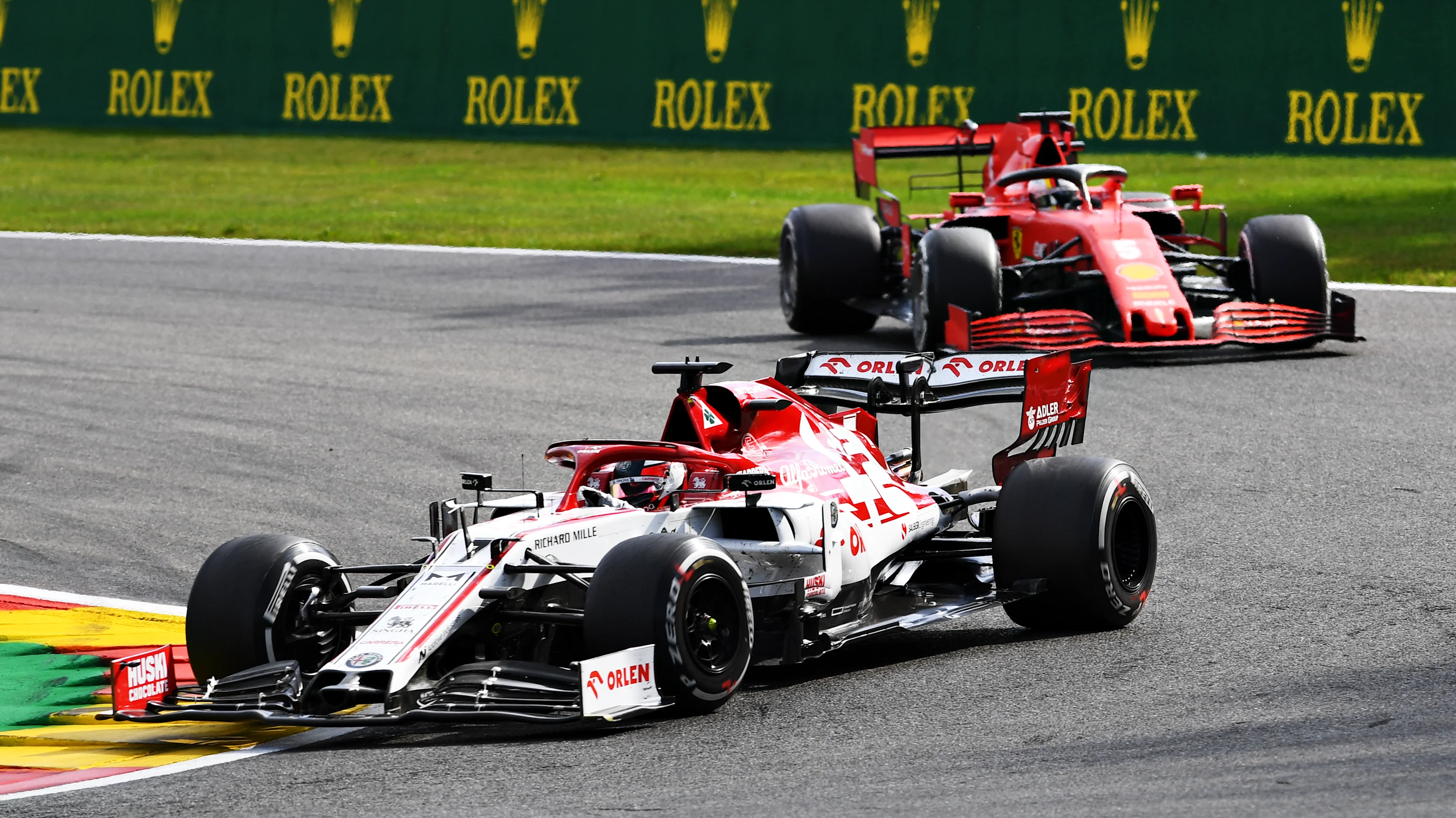 SPA, BELGIUM - AUGUST 30: Kimi Raikkonen of Finland driving the (7) Alfa Romeo Racing C39 Ferrari