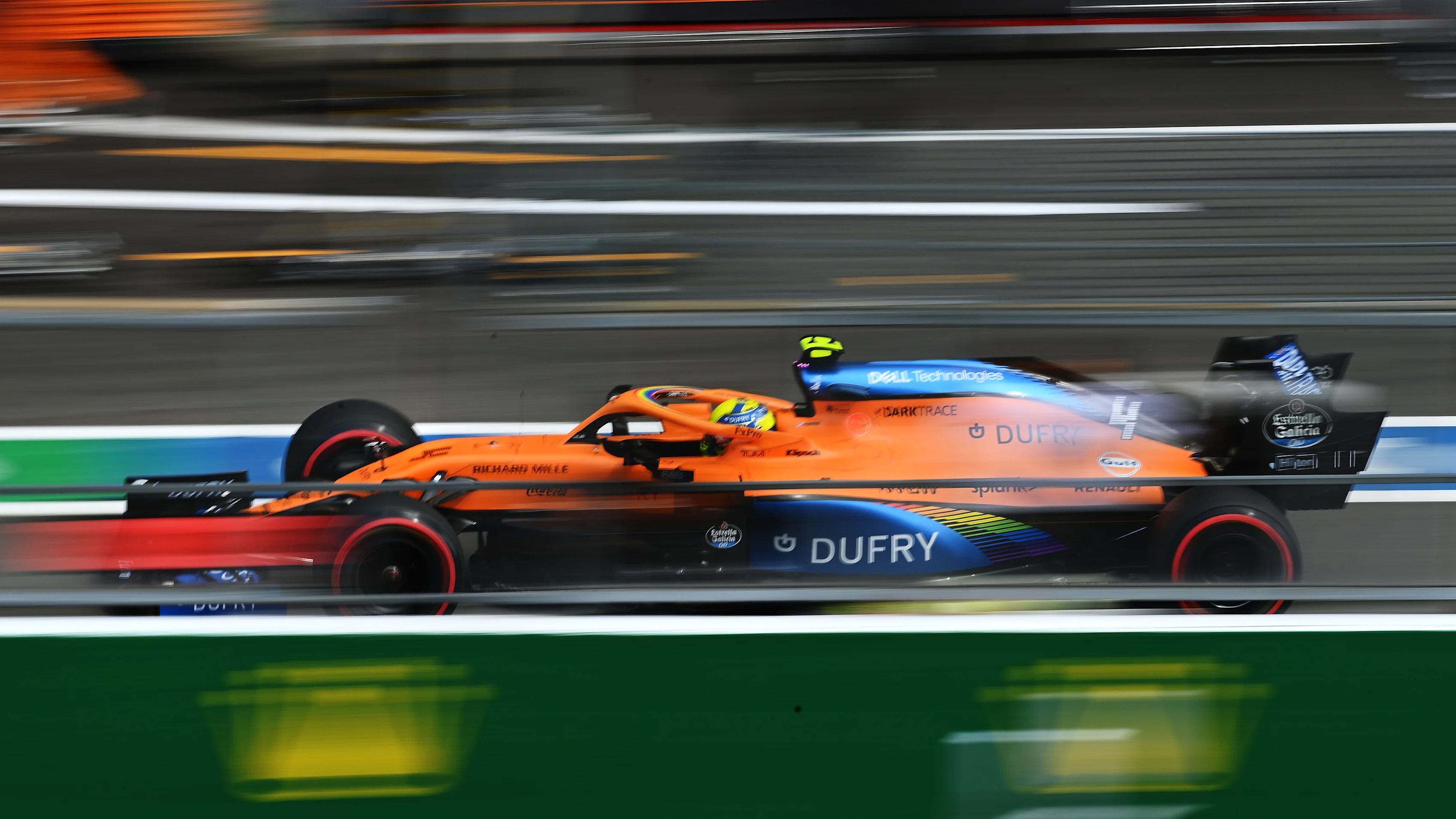 SPA, BELGIUM - AUGUST 30: Lando Norris of Great Britain driving the (4) McLaren F1 Team MCL35