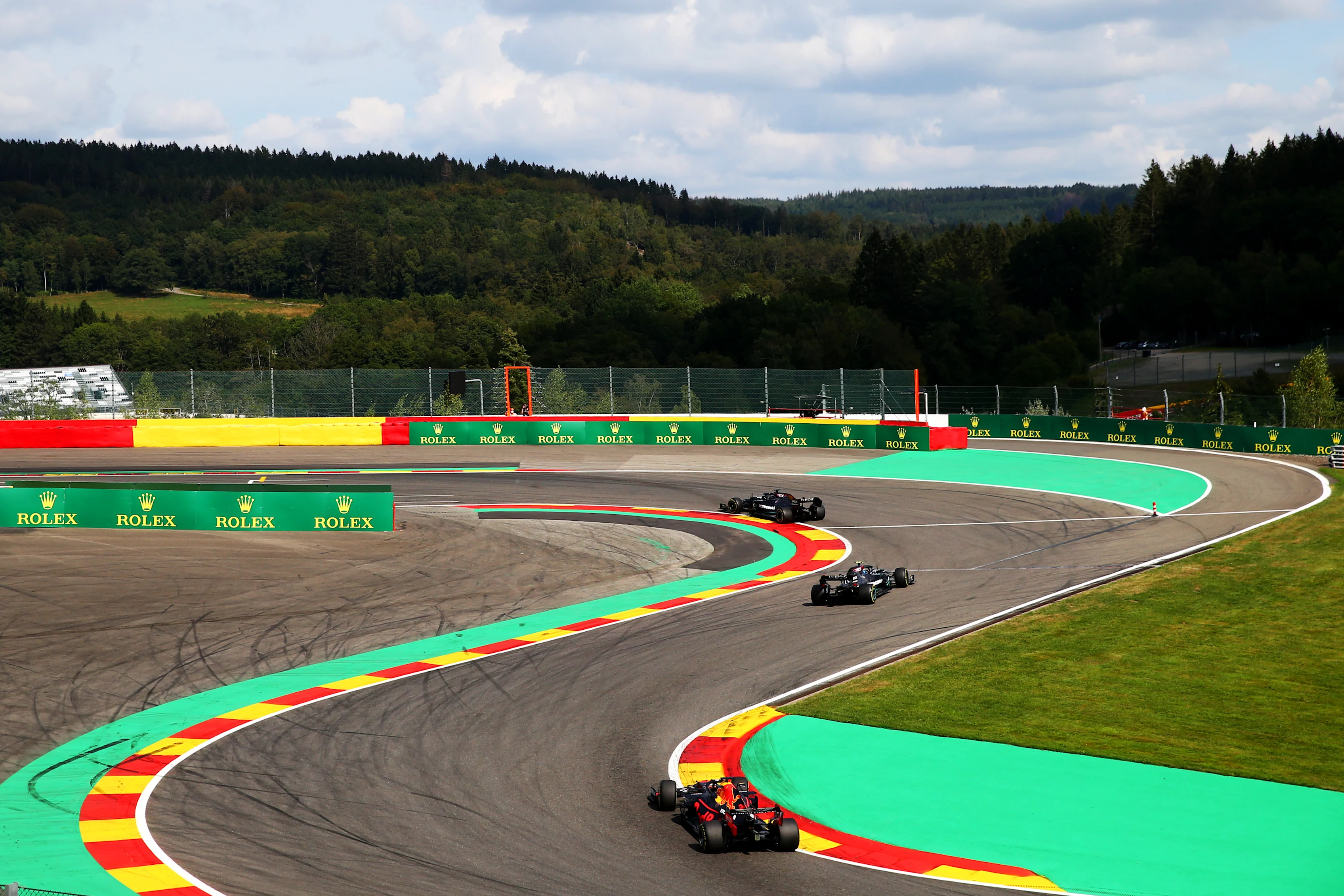 SPA, BELGIUM - AUGUST 30: Lewis Hamilton of Great Britain driving the (44) Mercedes AMG Petronas F1