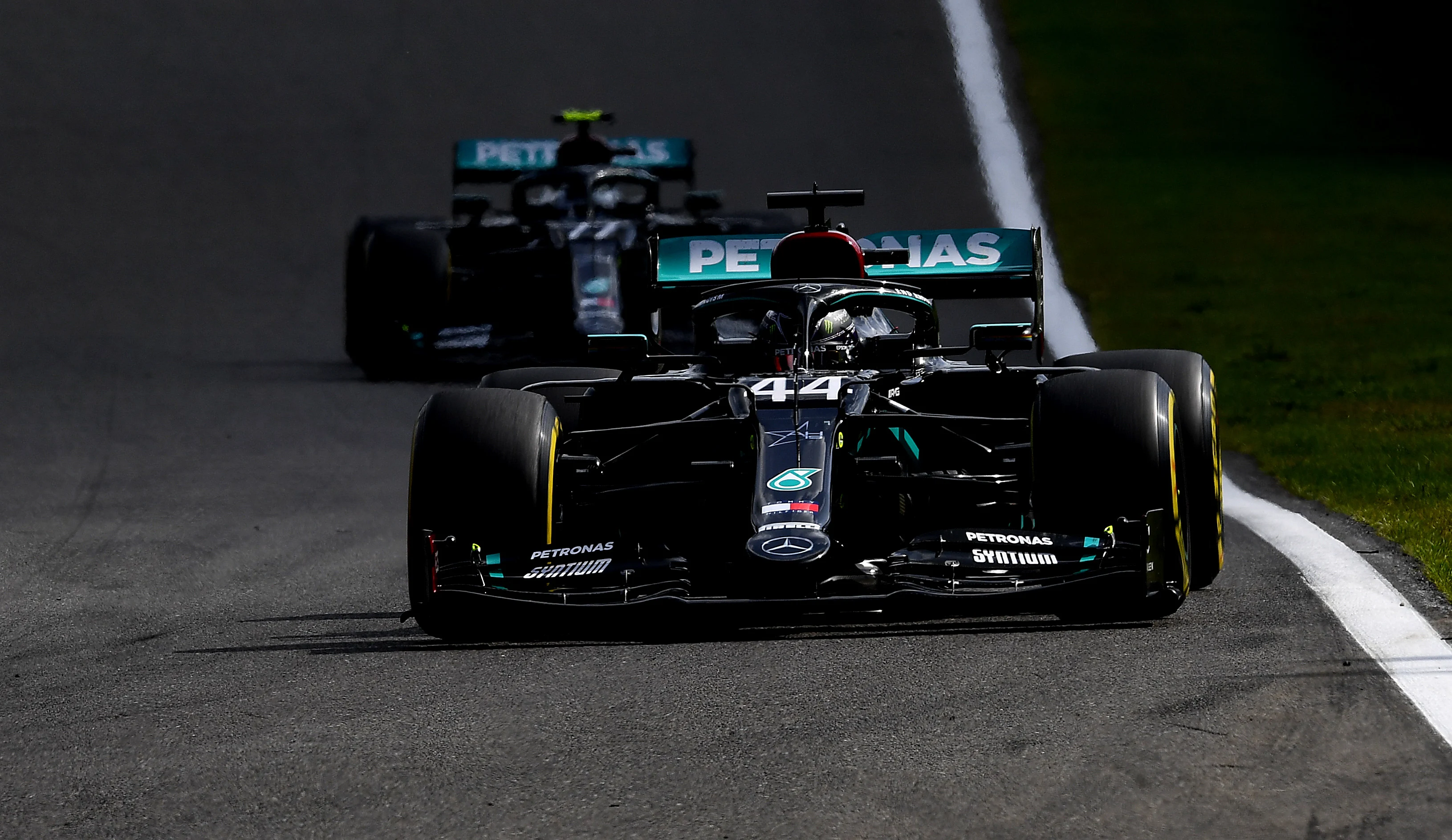 SPA, BELGIUM - AUGUST 30: Lewis Hamilton of Great Britain driving the (44) Mercedes AMG Petronas F1
