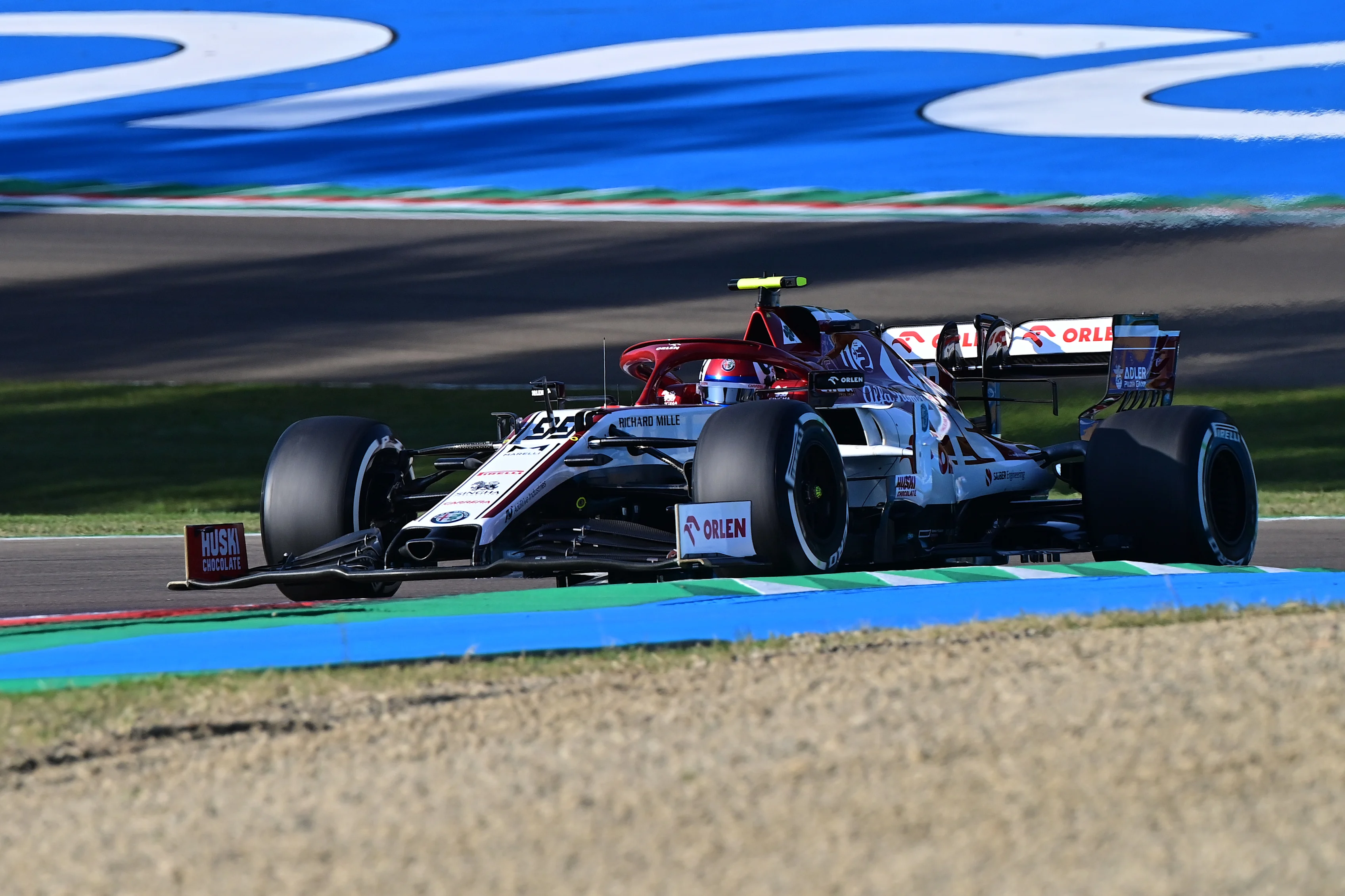 IMOLA, ITALY - OCTOBER 31: Antonio Giovinazzi of Italy driving the (99) Alfa Romeo Racing C39