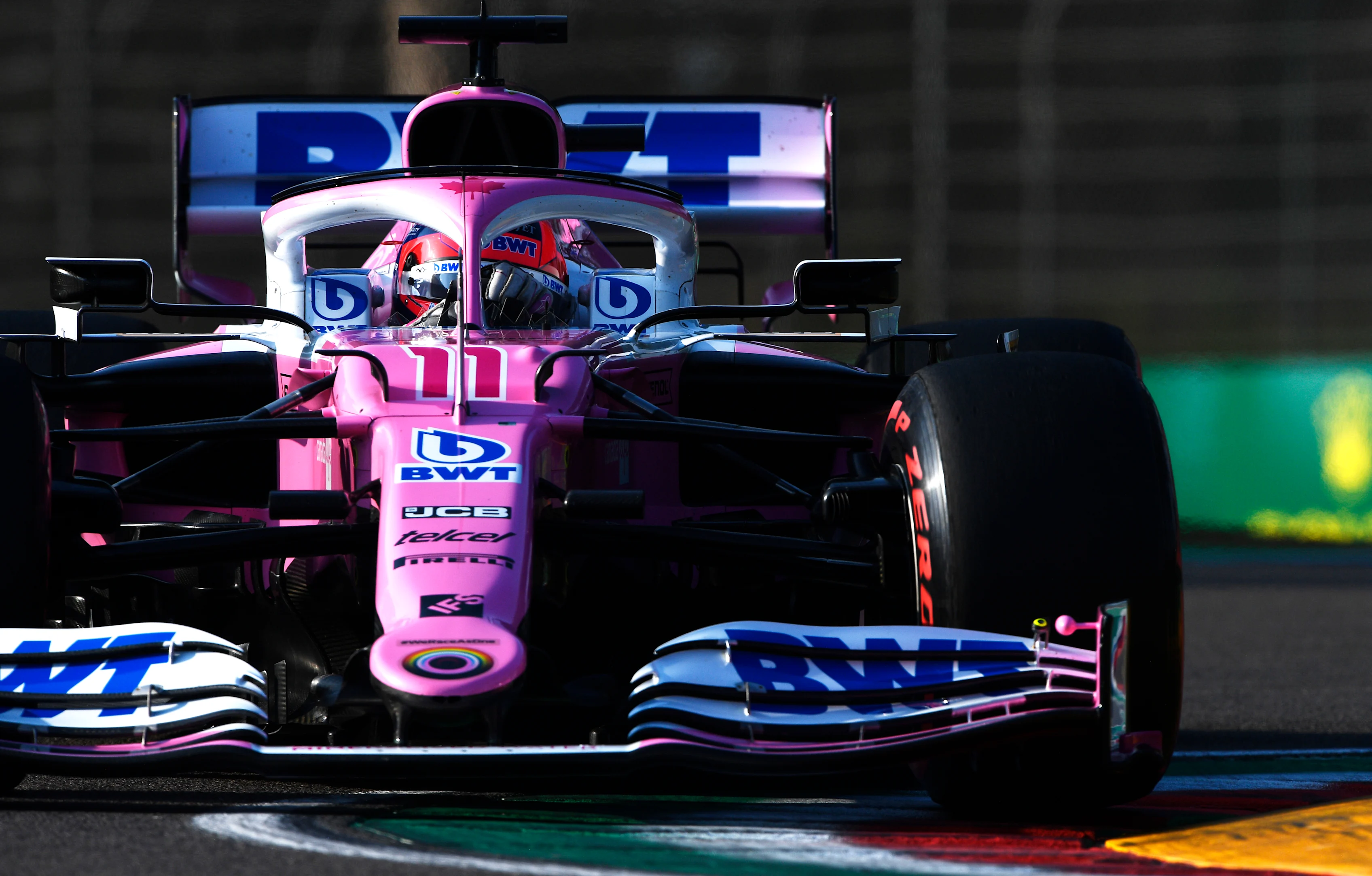 IMOLA, ITALY - OCTOBER 31: Sergio Perez of Mexico driving the (11) Racing Point RP20 Mercedes on