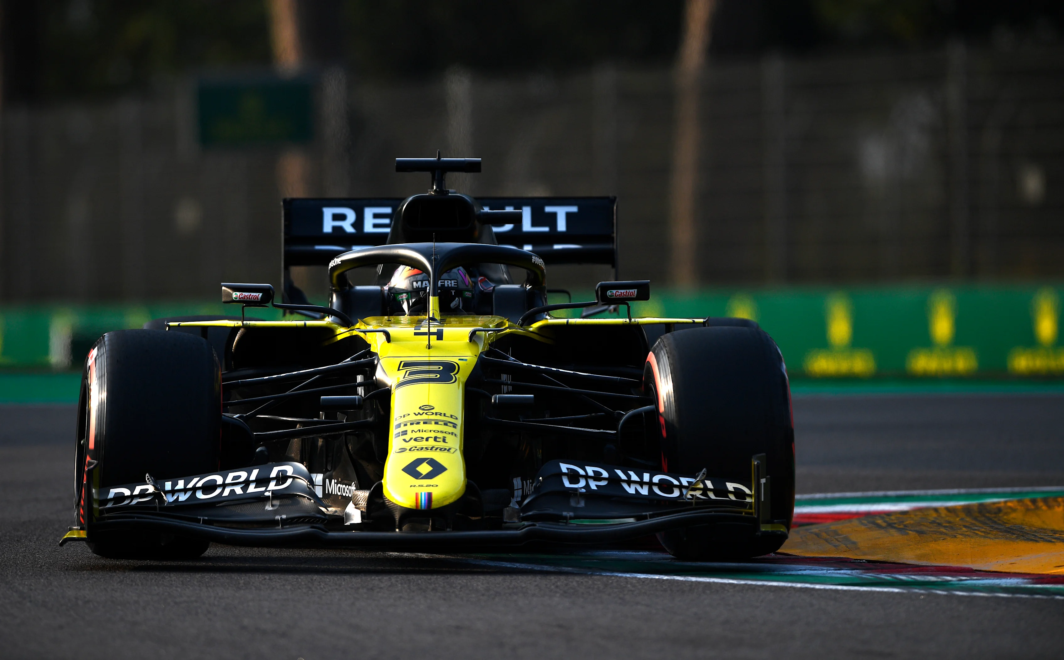 IMOLA, ITALY - OCTOBER 31: Daniel Ricciardo of Australia driving the (3) Renault Sport Formula One
