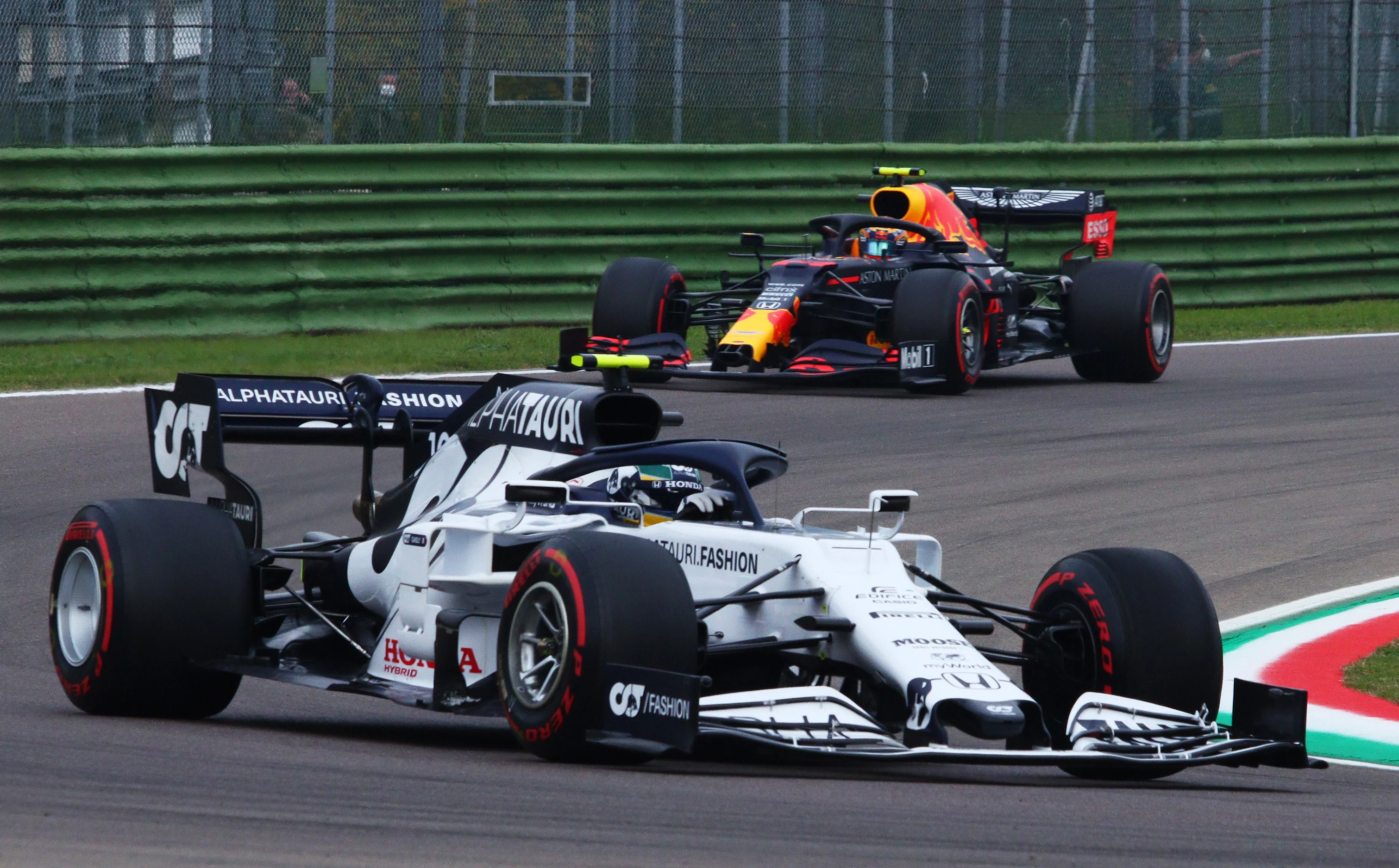 IMOLA, ITALY - NOVEMBER 01: Pierre Gasly of France driving the (10) Scuderia AlphaTauri AT01 Honda