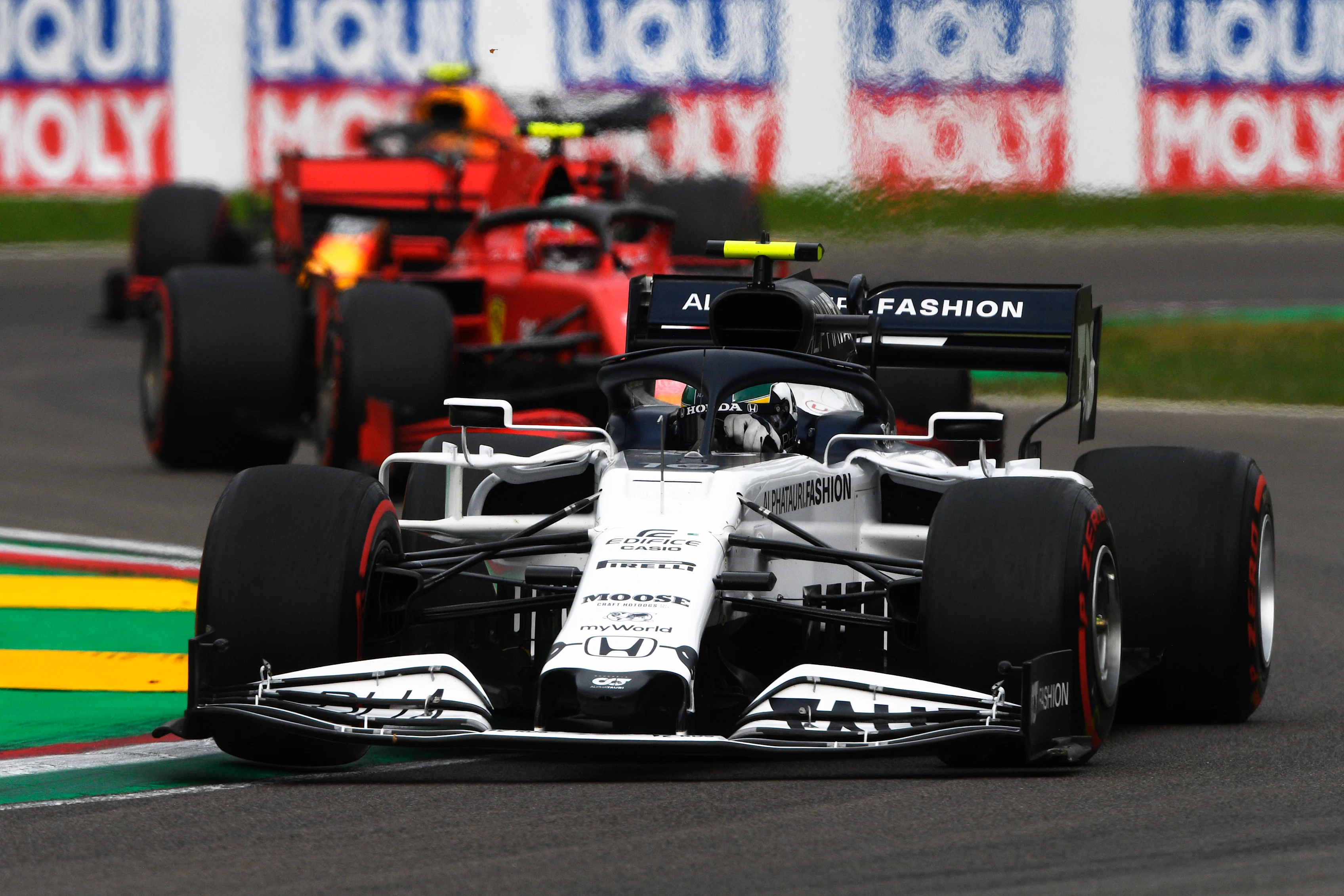 IMOLA, ITALY - NOVEMBER 01: Pierre Gasly of France driving the (10) Scuderia AlphaTauri AT01 Honda
