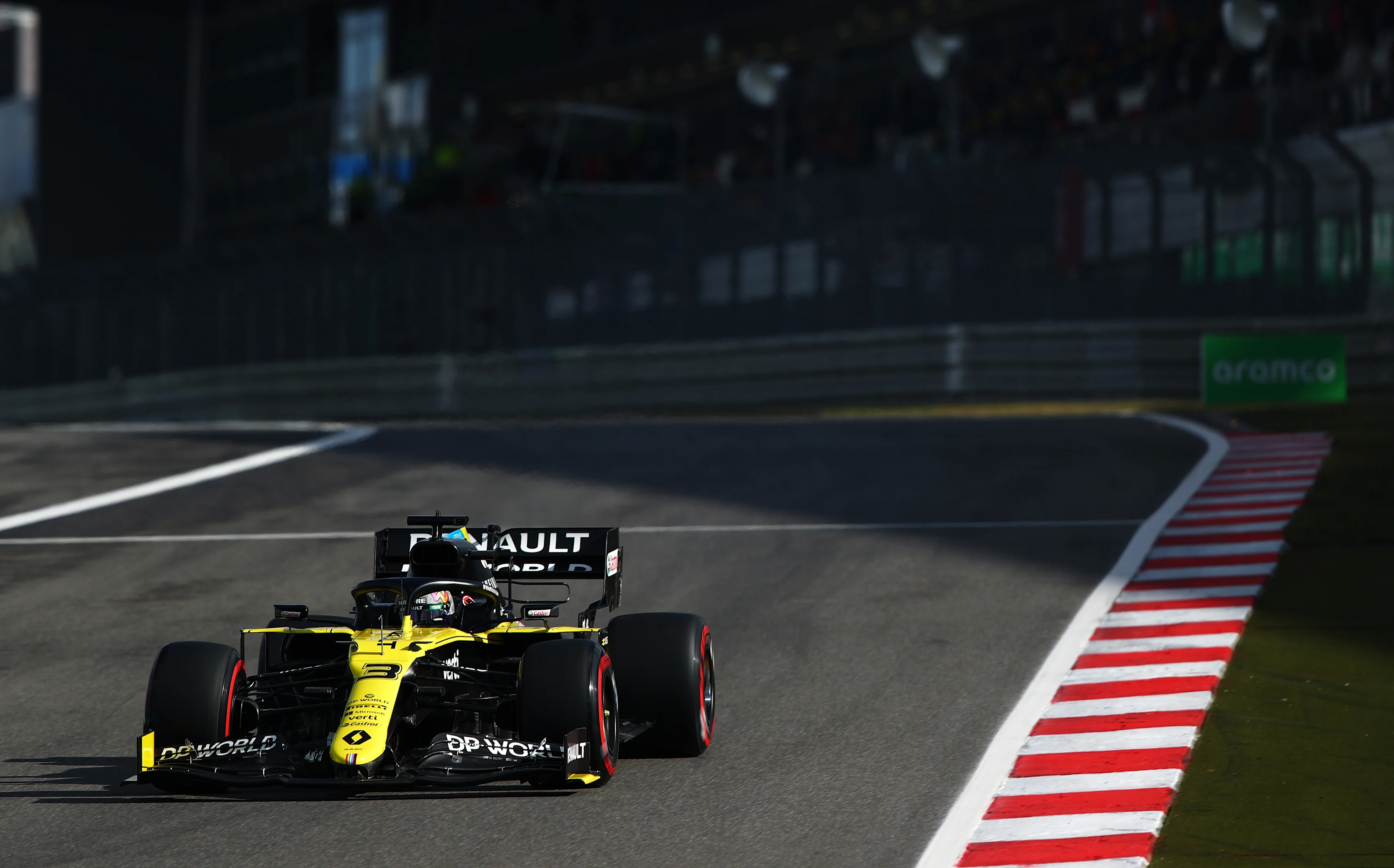 NUERBURG, GERMANY - OCTOBER 10: Daniel Ricciardo of Australia driving the (3) Renault Sport Formula