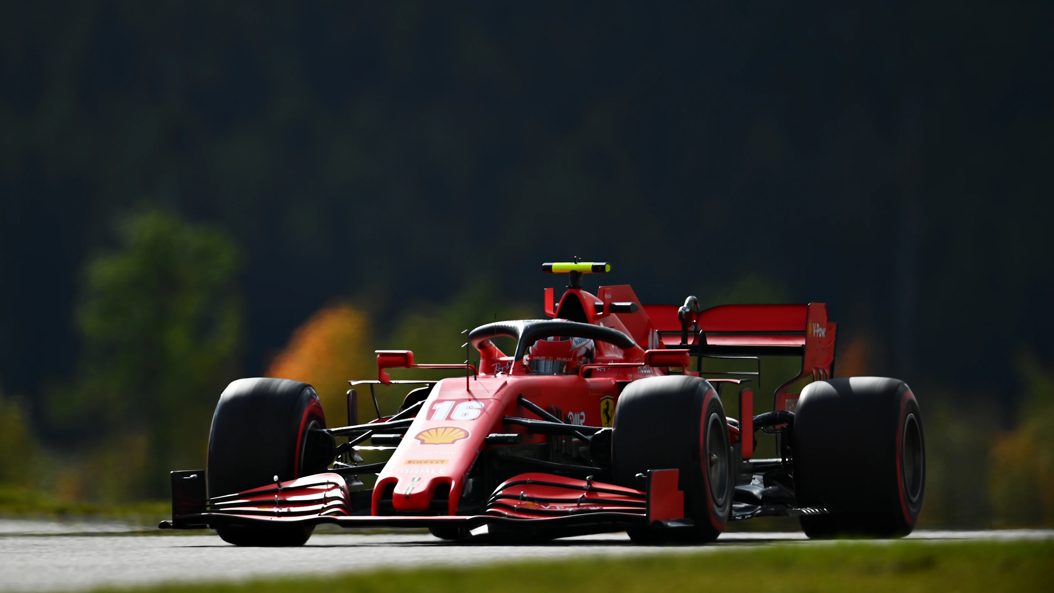 NUERBURG, GERMANY - OCTOBER 10: Charles Leclerc of Monaco driving the (16) Scuderia Ferrari SF1000