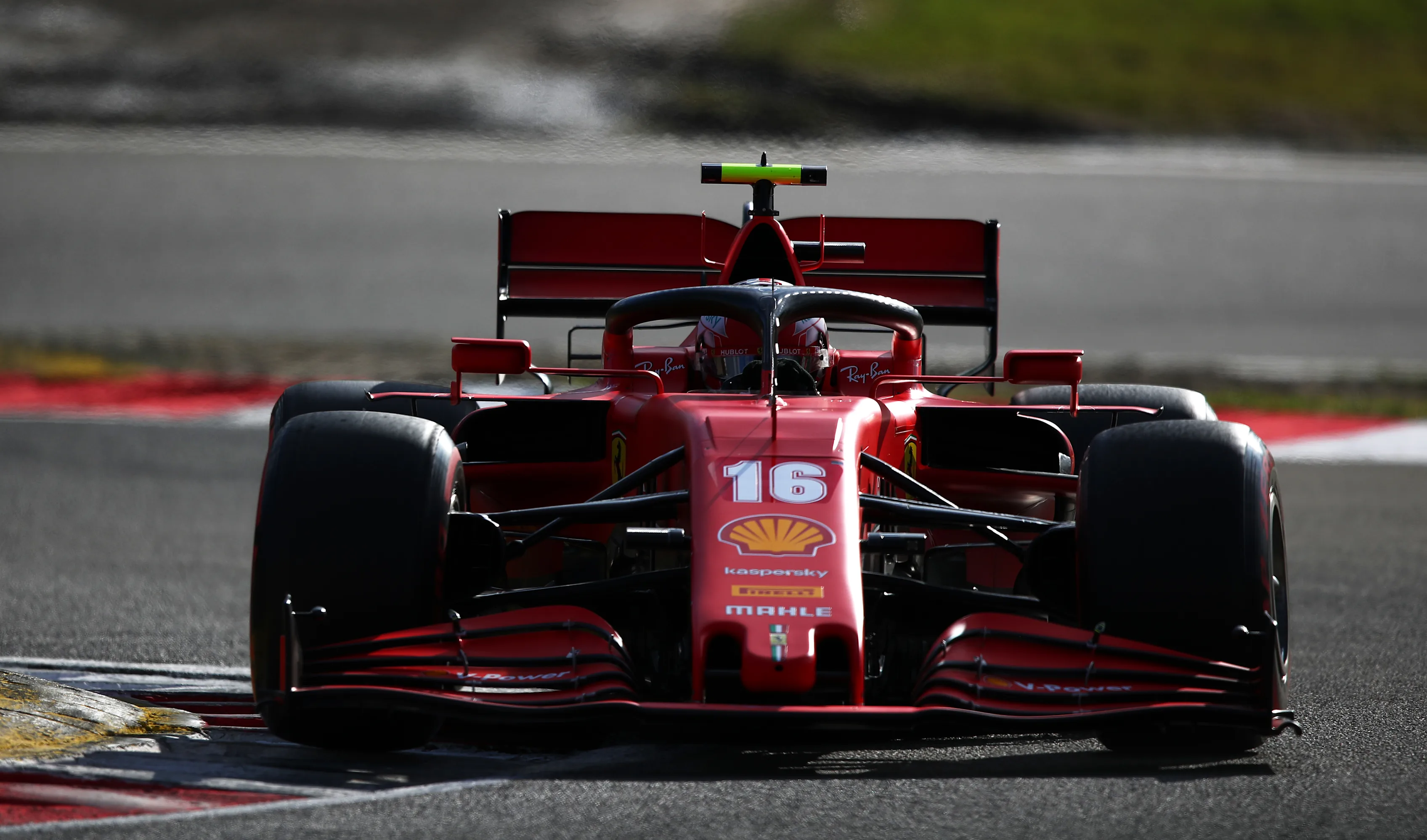 NUERBURG, GERMANY - OCTOBER 10: Charles Leclerc of Monaco driving the (16) Scuderia Ferrari SF1000