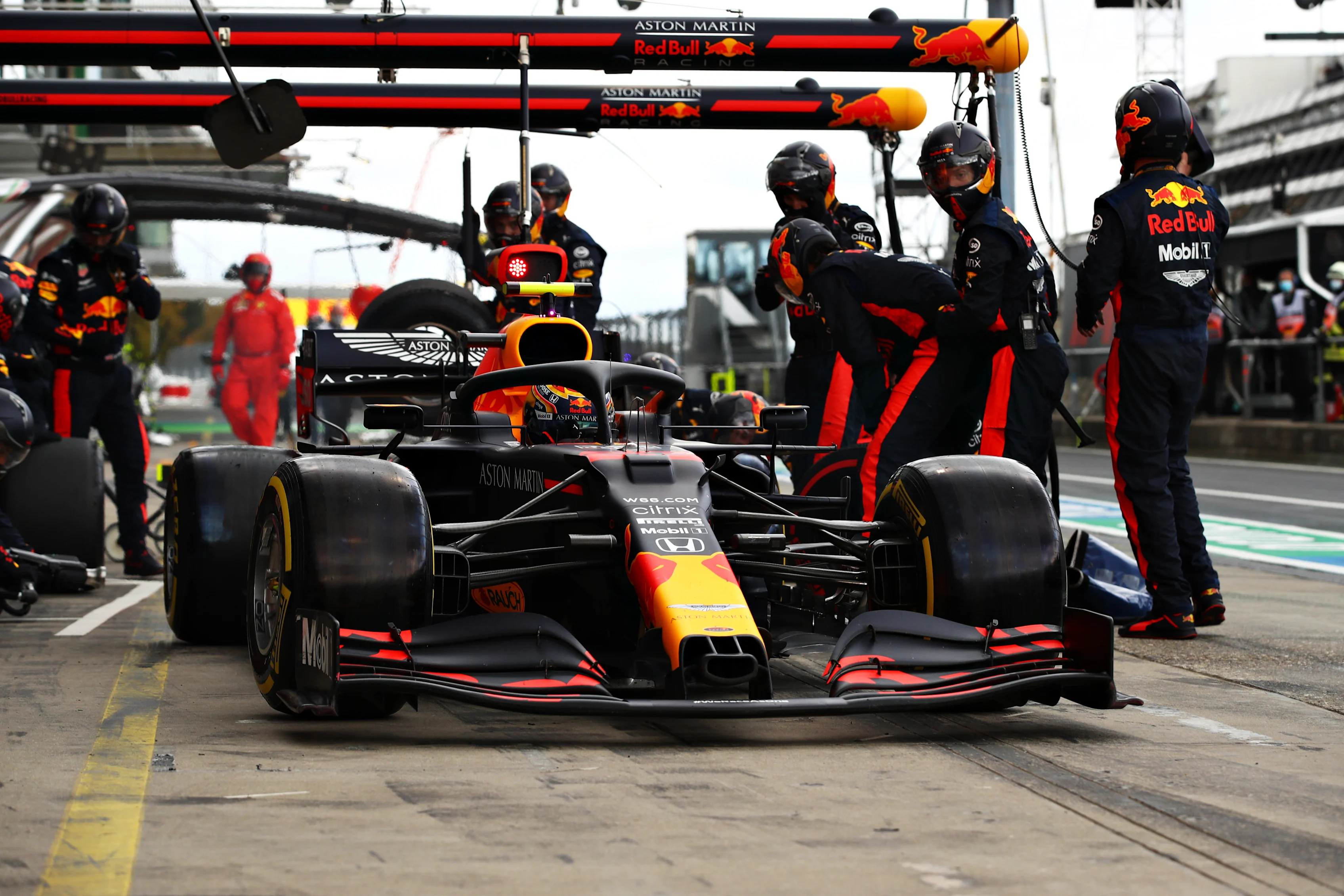 NUERBURG, GERMANY - OCTOBER 11: Alexander Albon of Thailand driving the (23) Aston Martin Red Bull