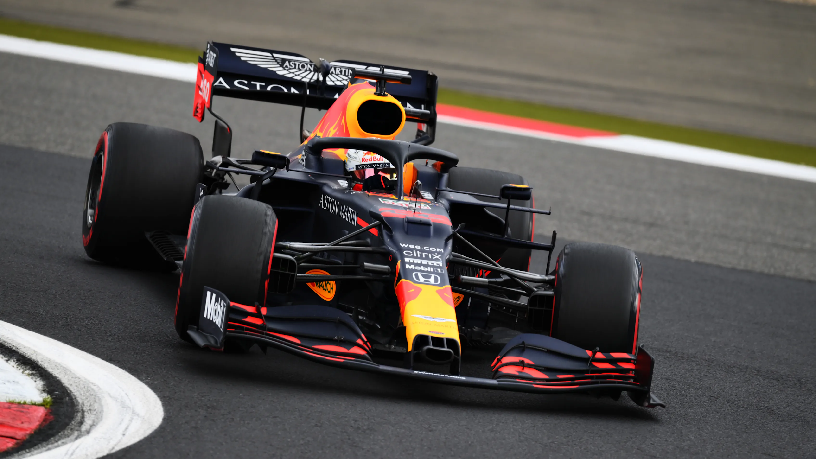 NUERBURG, GERMANY - OCTOBER 11: Max Verstappen of the Netherlands driving the (33) Aston Martin Red