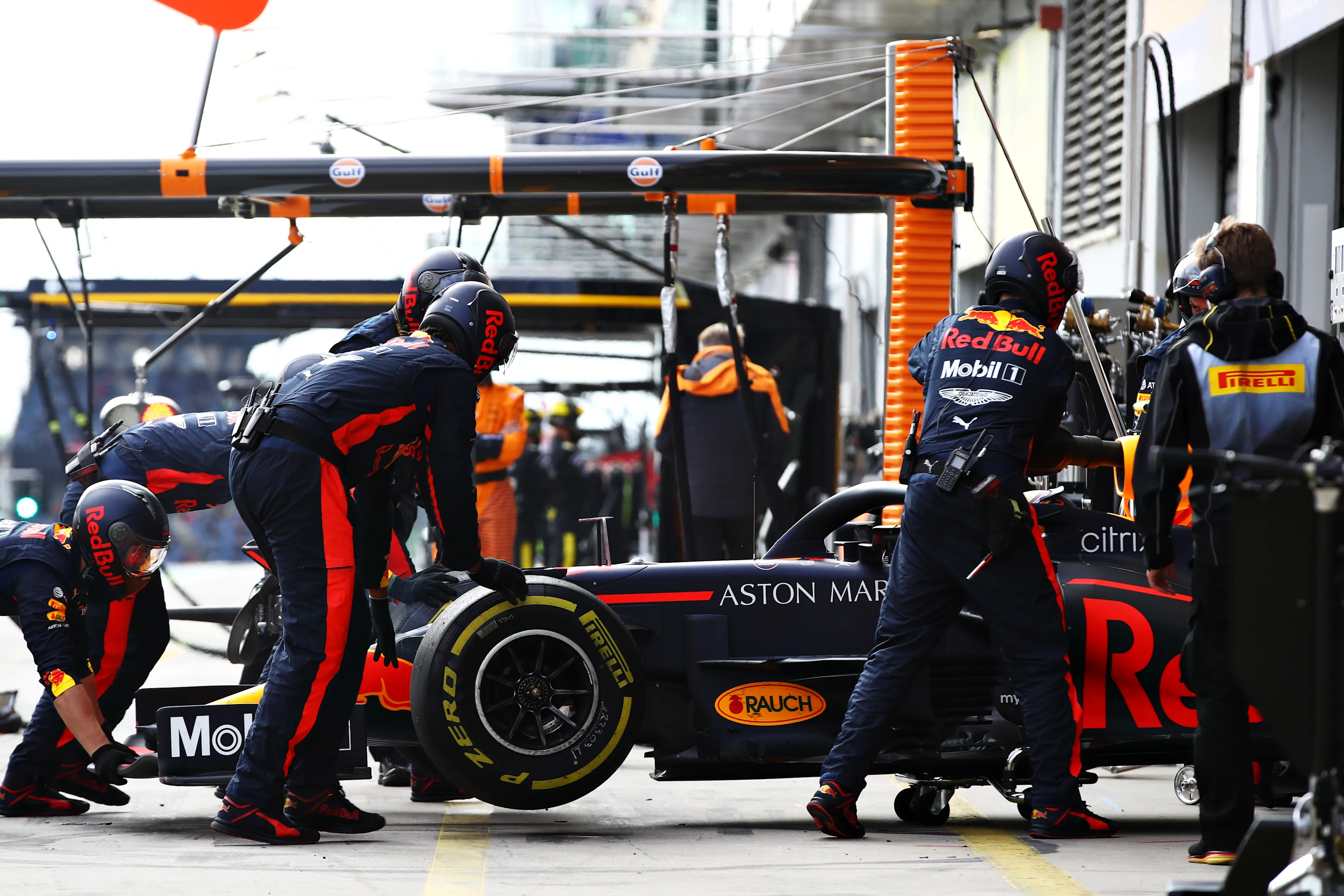 NUERBURG, GERMANY - OCTOBER 11: Alexander Albon of Thailand driving the (23) Aston Martin Red Bull