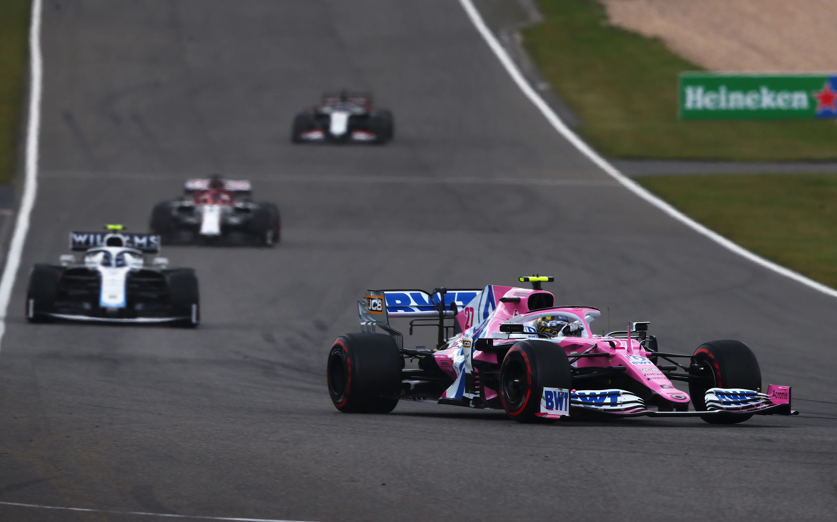 NUERBURG, GERMANY - OCTOBER 11: Nico Hulkenberg of Germany driving the (27) Racing Point RP20