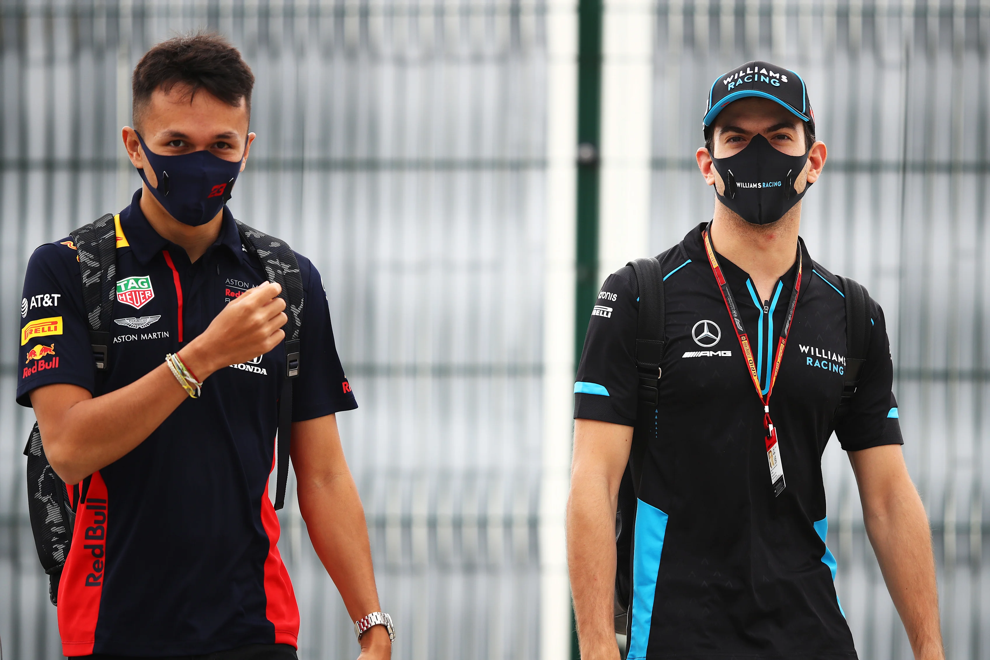 NORTHAMPTON, ENGLAND - AUGUST 01: Alexander Albon of Thailand and Red Bull Racing and Nicholas