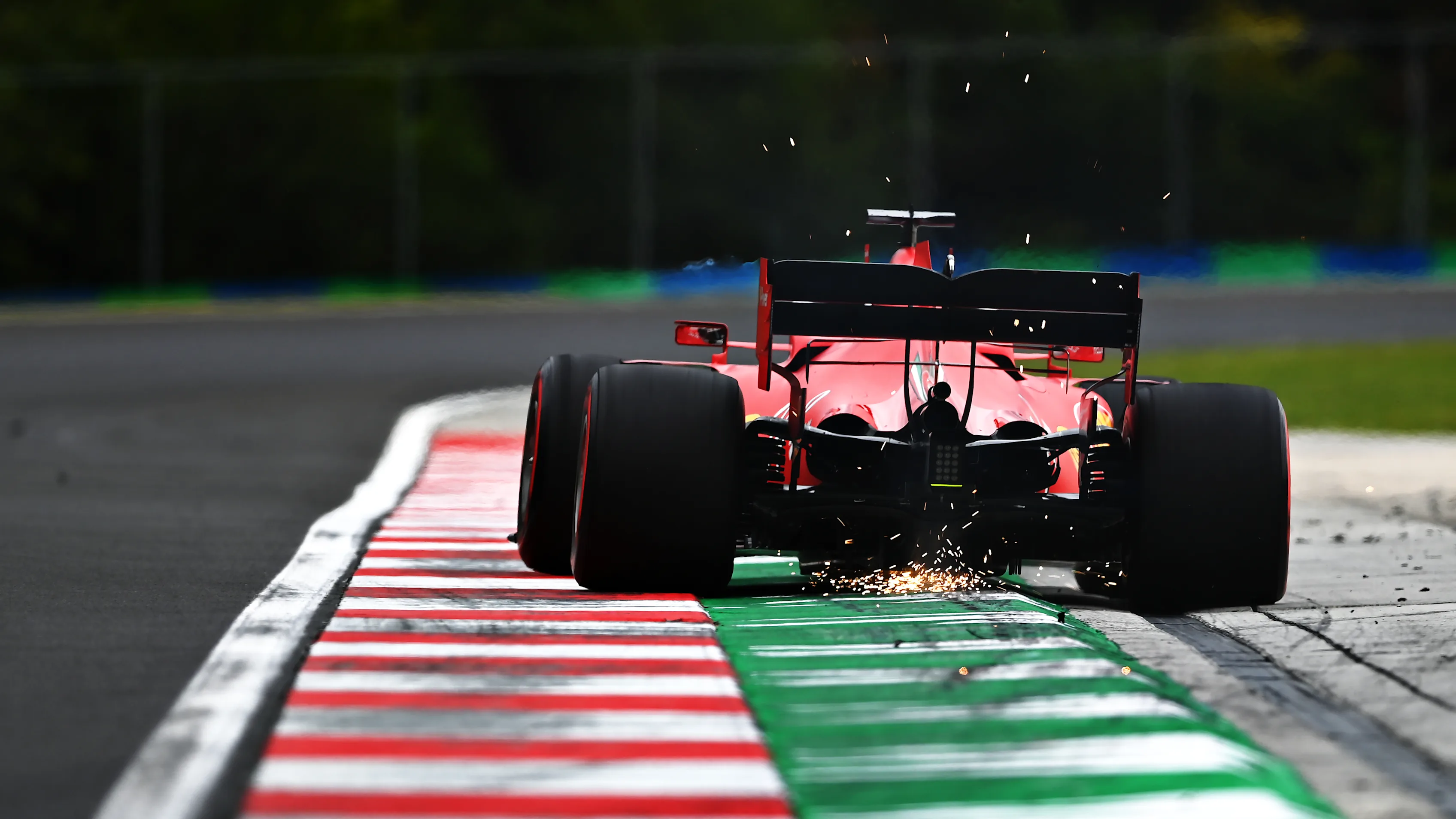 BUDAPEST, HUNGARY - JULY 18: Sebastian Vettel of Germany driving the (5) Scuderia Ferrari SF1000